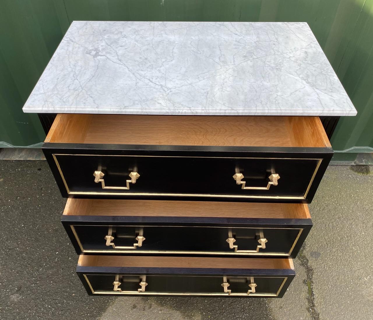 French Ebonized Commode Chest of Drawers  For Sale 10