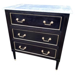 French Ebonized Commode Chest of Drawers