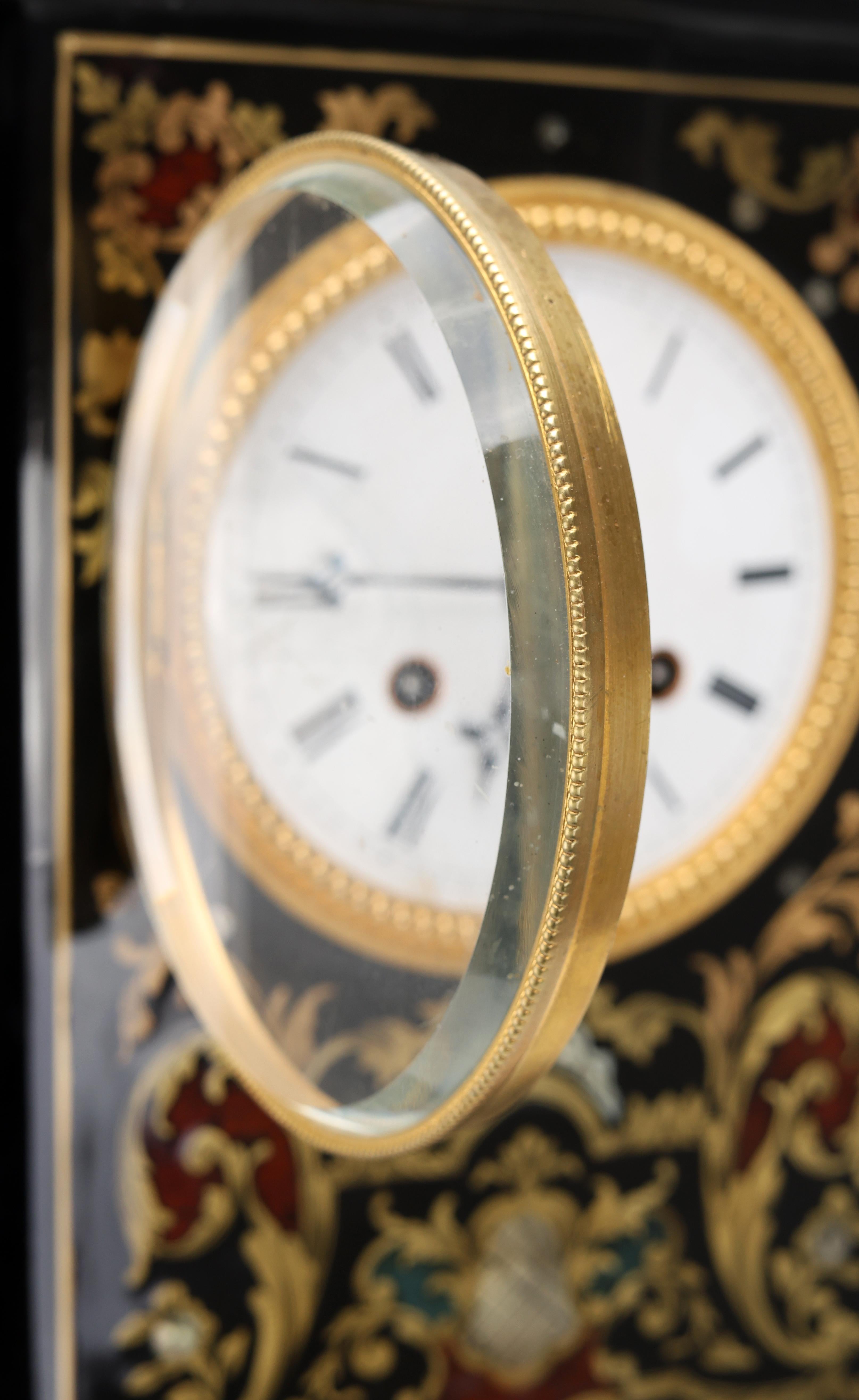 French Ebonised Mantel Clock by Marc, Paris (Circa 1850) 2
