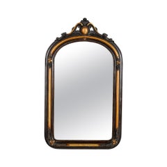 Antique French Ebonized and Gilded Wall Mirror, circa 1900