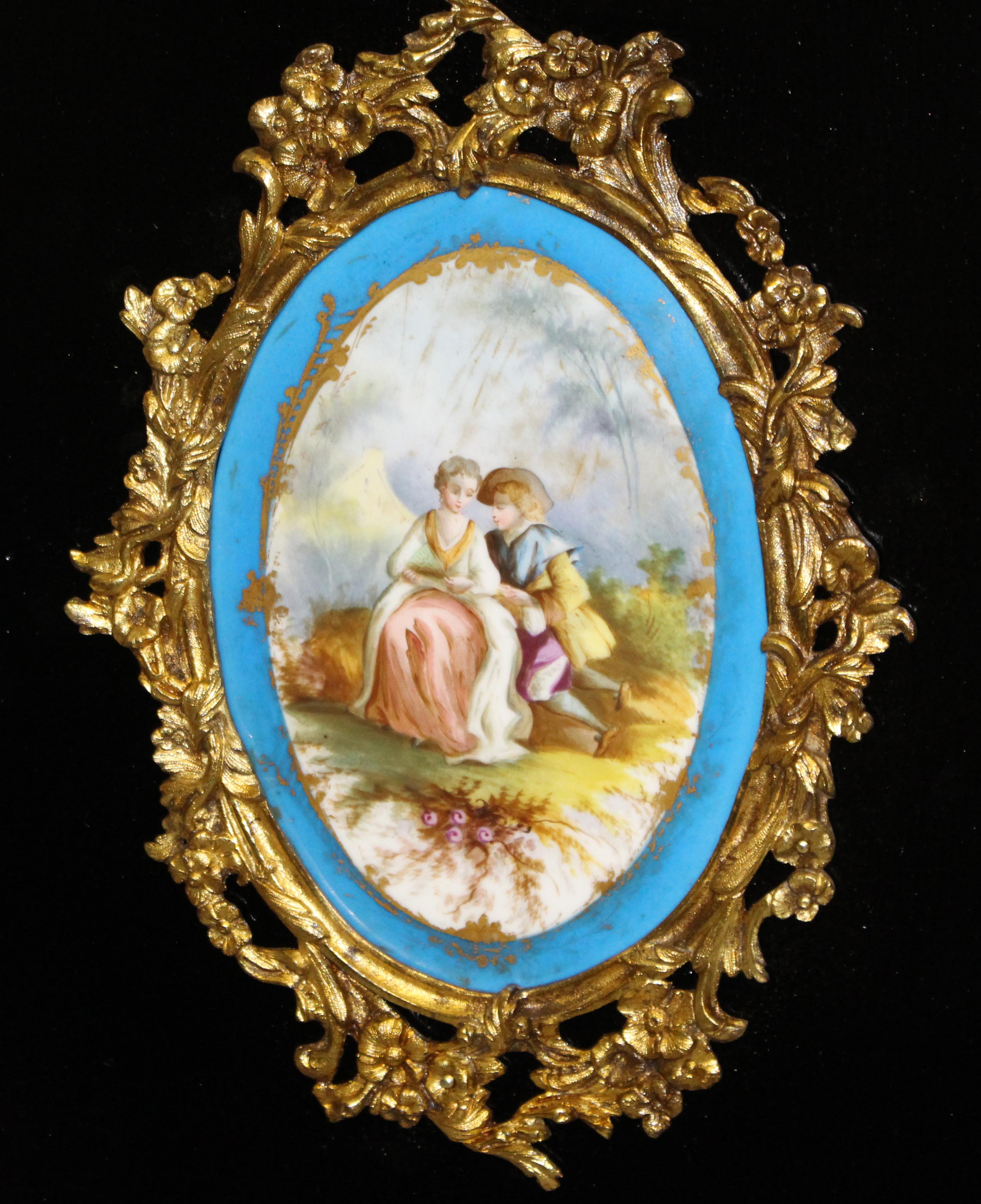 French Ebonized Bookcase with Sevres Plaques, Circa 1820 For Sale 2