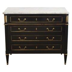 French Ebonized Commode in the Louis XVI Taste, circa 1920s