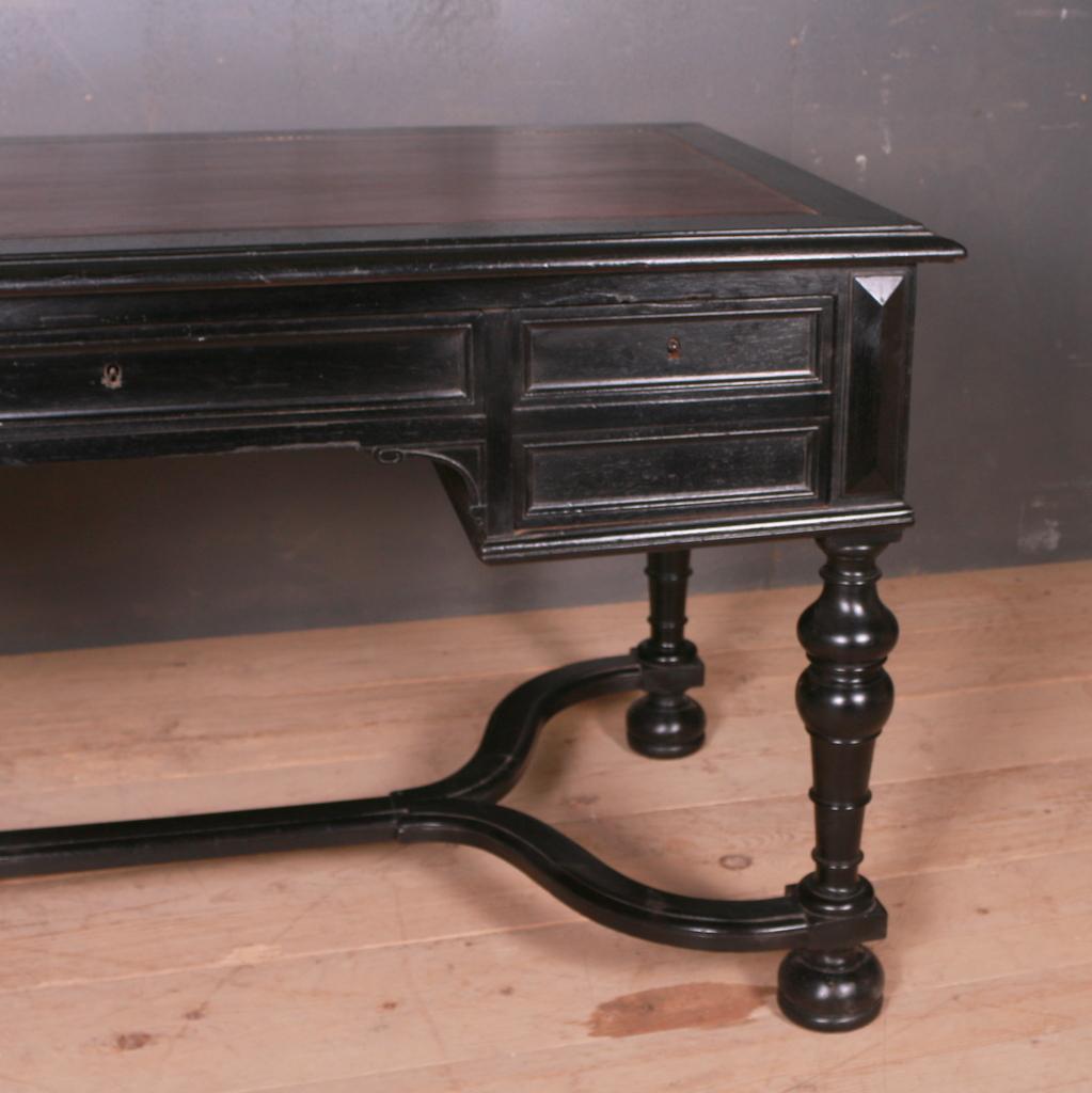 French Ebonized Desk In Good Condition For Sale In Leamington Spa, Warwickshire