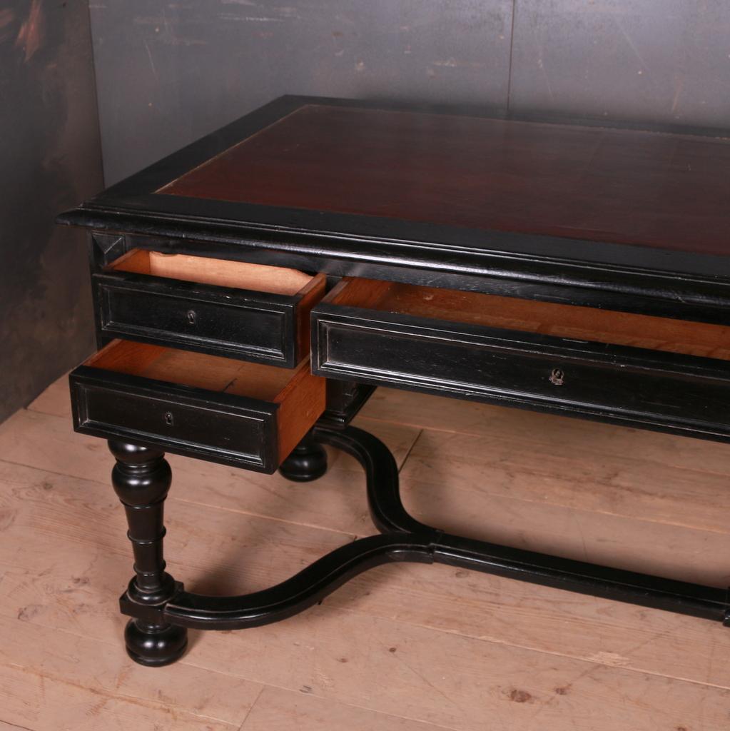 19th Century French Ebonized Desk For Sale