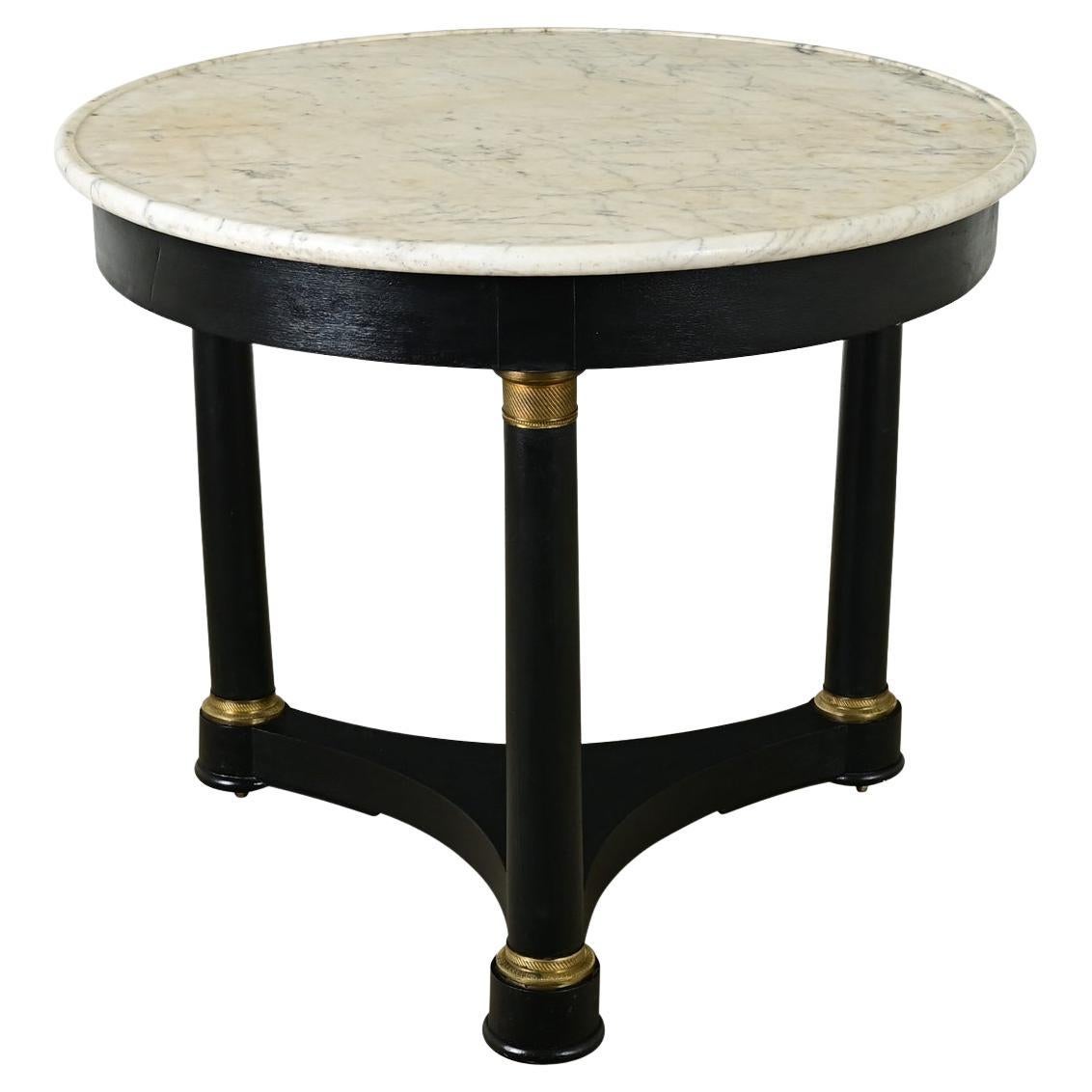 Französisch Ebonized Empire Gueridon