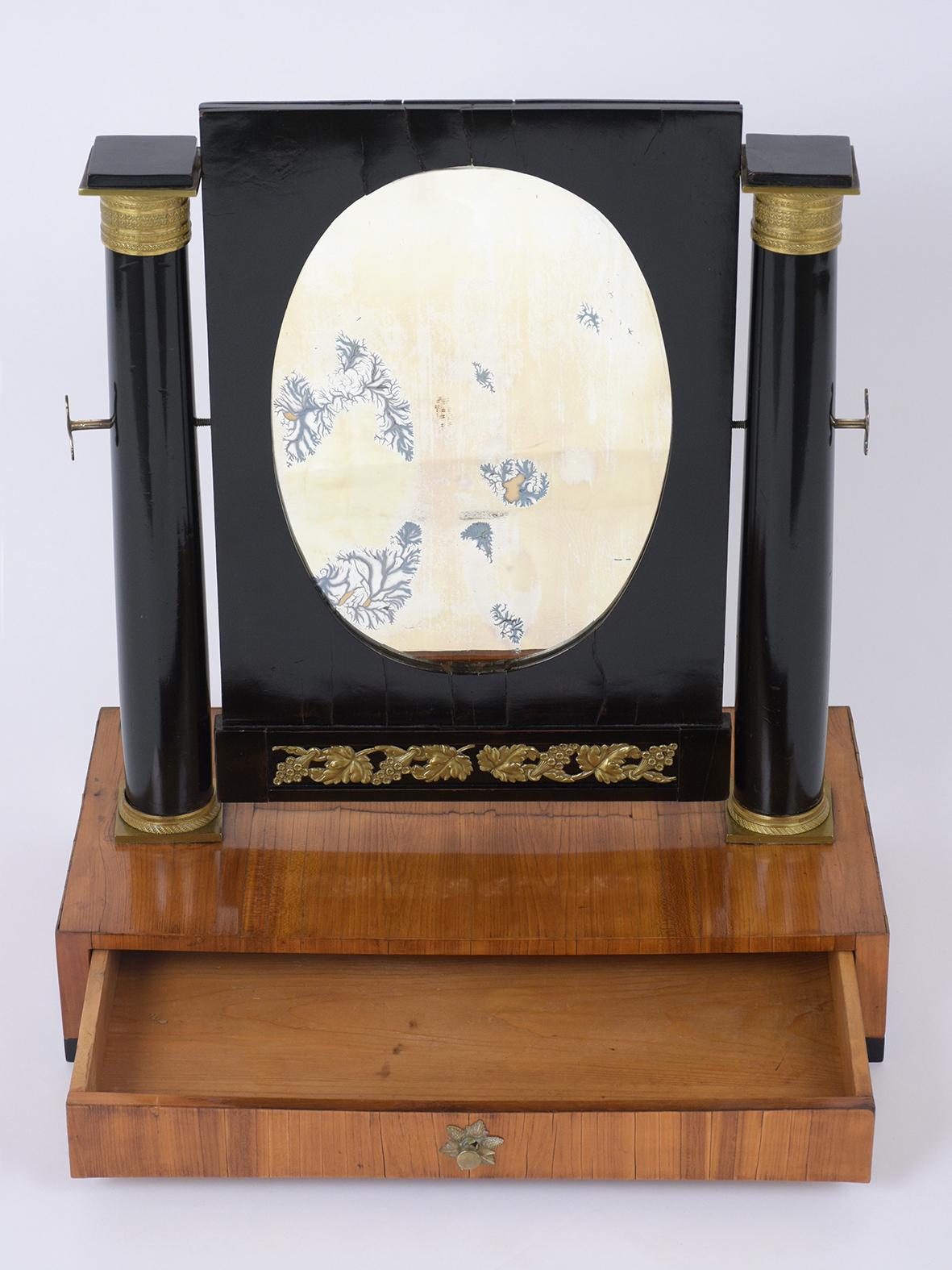 19th Century Ebonized Empire Table Mirror