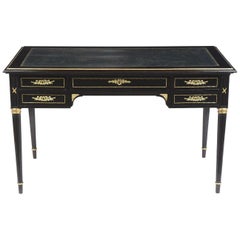 French Ebonized Louis XVI Style Desk