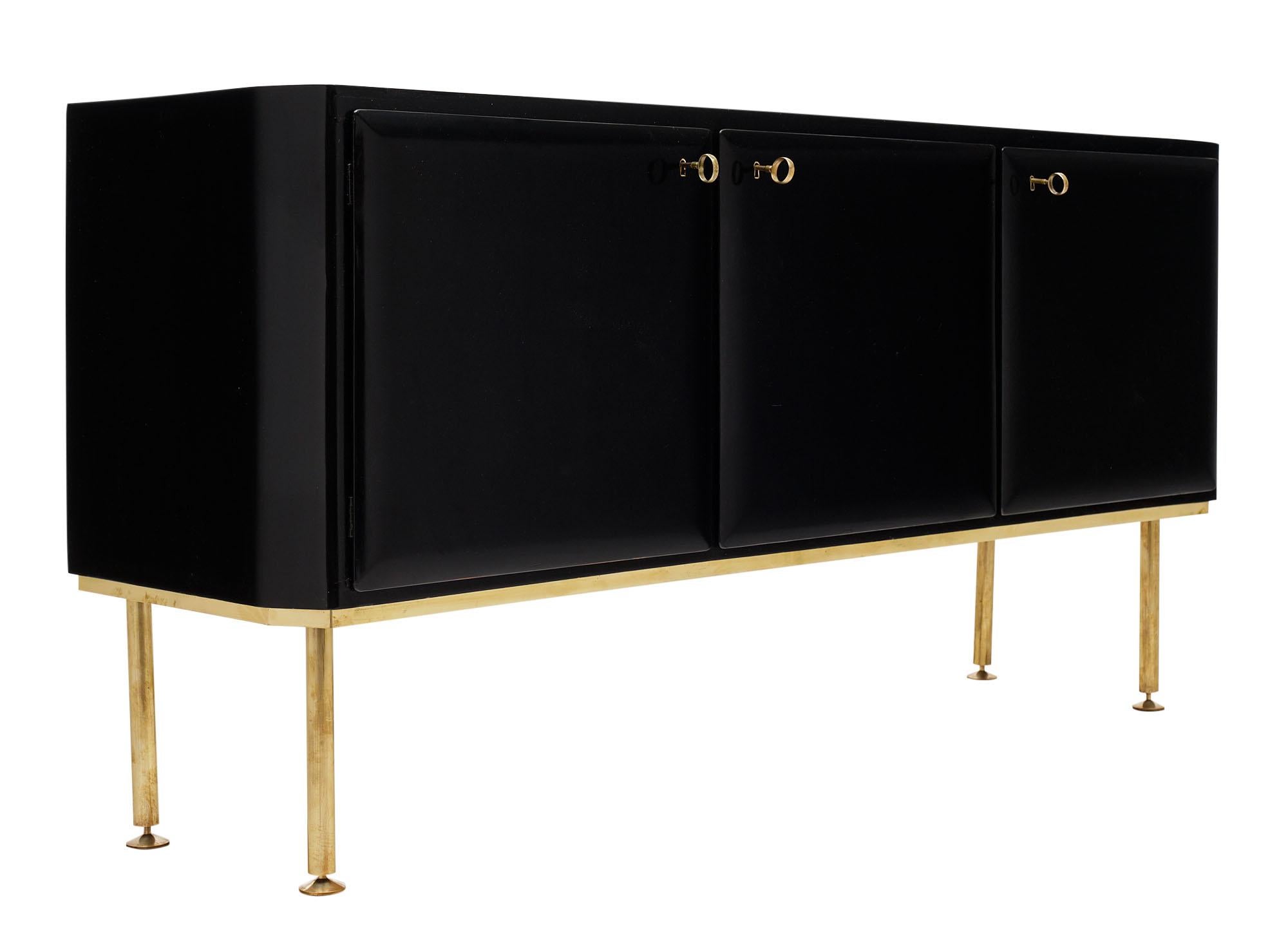 Mid-Century Modern French Ebonized Mid-Century Buffet