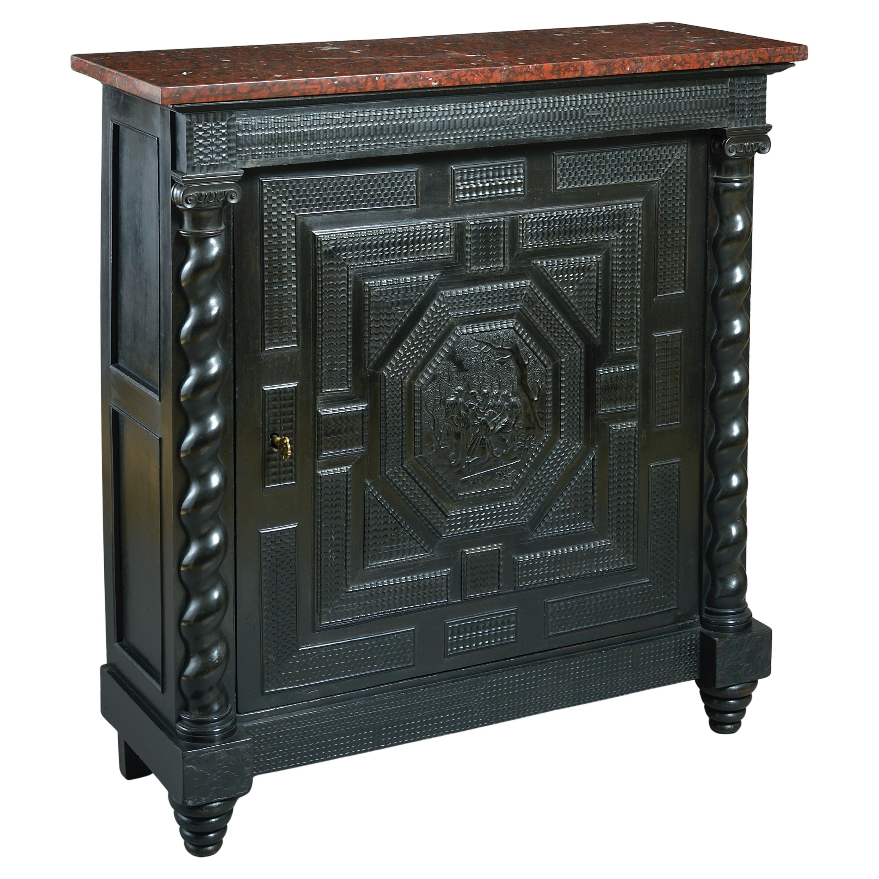 French Ebony and Ebonised Cabinet