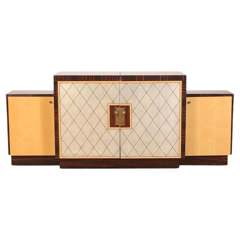 French Ebony Macassar Art Deco Sideboard