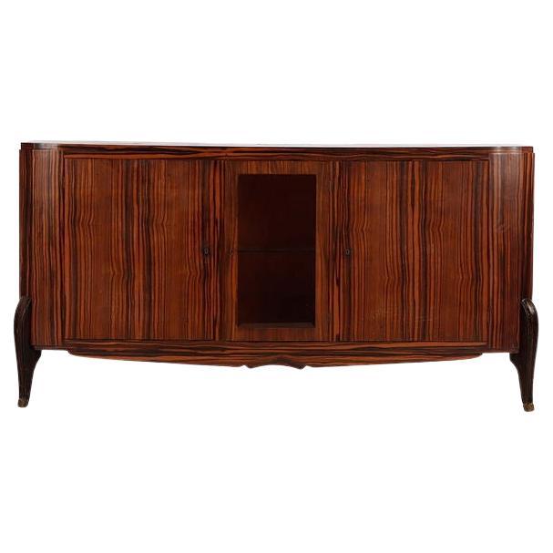 French Ebony Macassar Art Deco Sideboard For Sale
