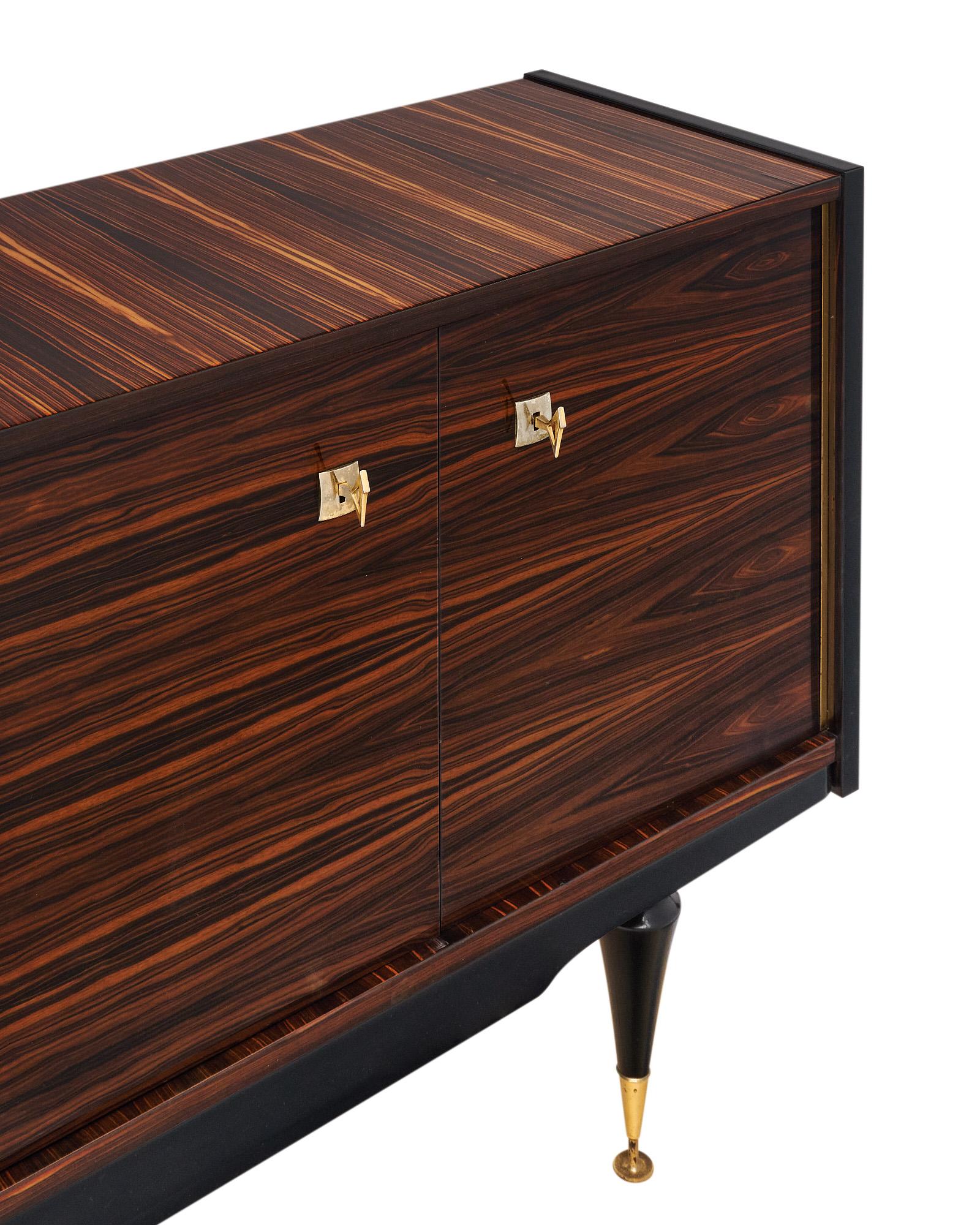 French Ebony of Macassar Mid-Century Buffet In Good Condition In Austin, TX