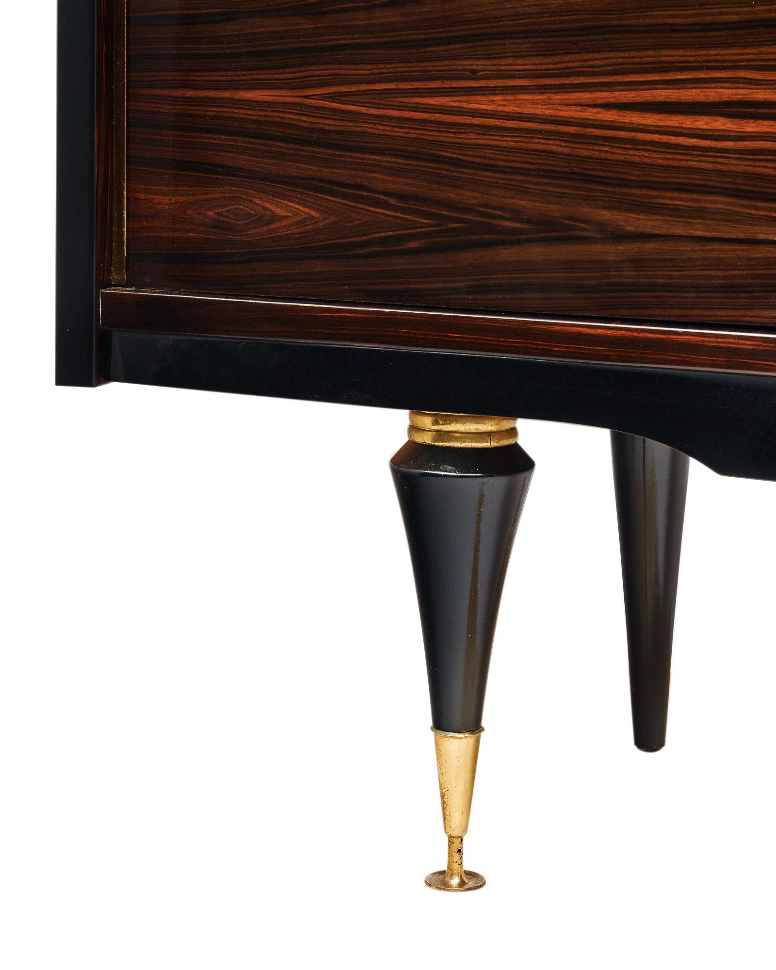 Mid-20th Century French Ebony of Macassar Mid-Century Buffet
