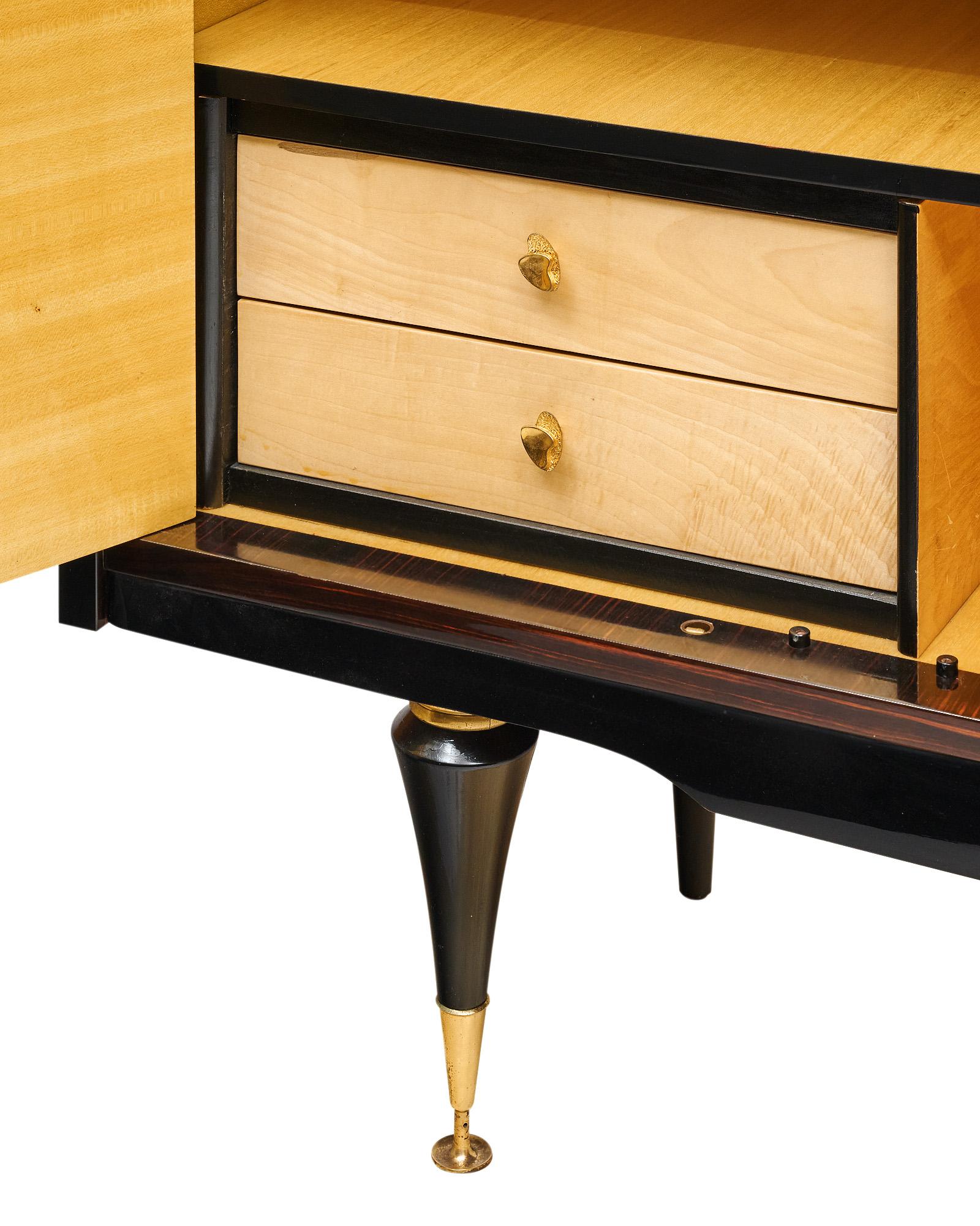 French Ebony of Macassar Mid-Century Buffet 1