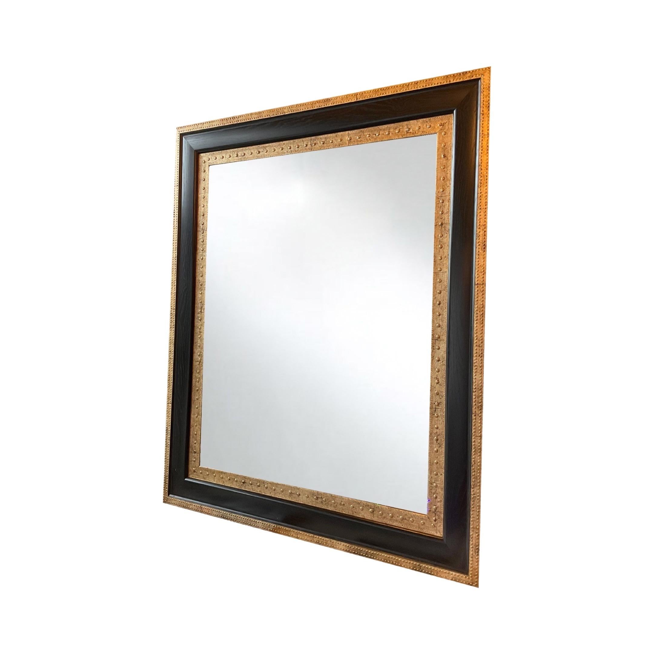 French Ebony Wood Mirror In Good Condition For Sale In Dallas, TX