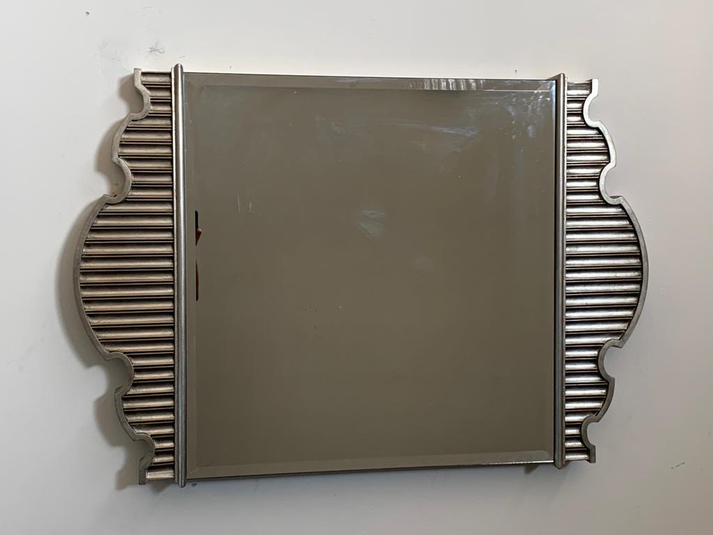 Specchio francese eclettico con placcatura in argento, anni '90 In condizioni buone in vendita a Montelabbate, PU