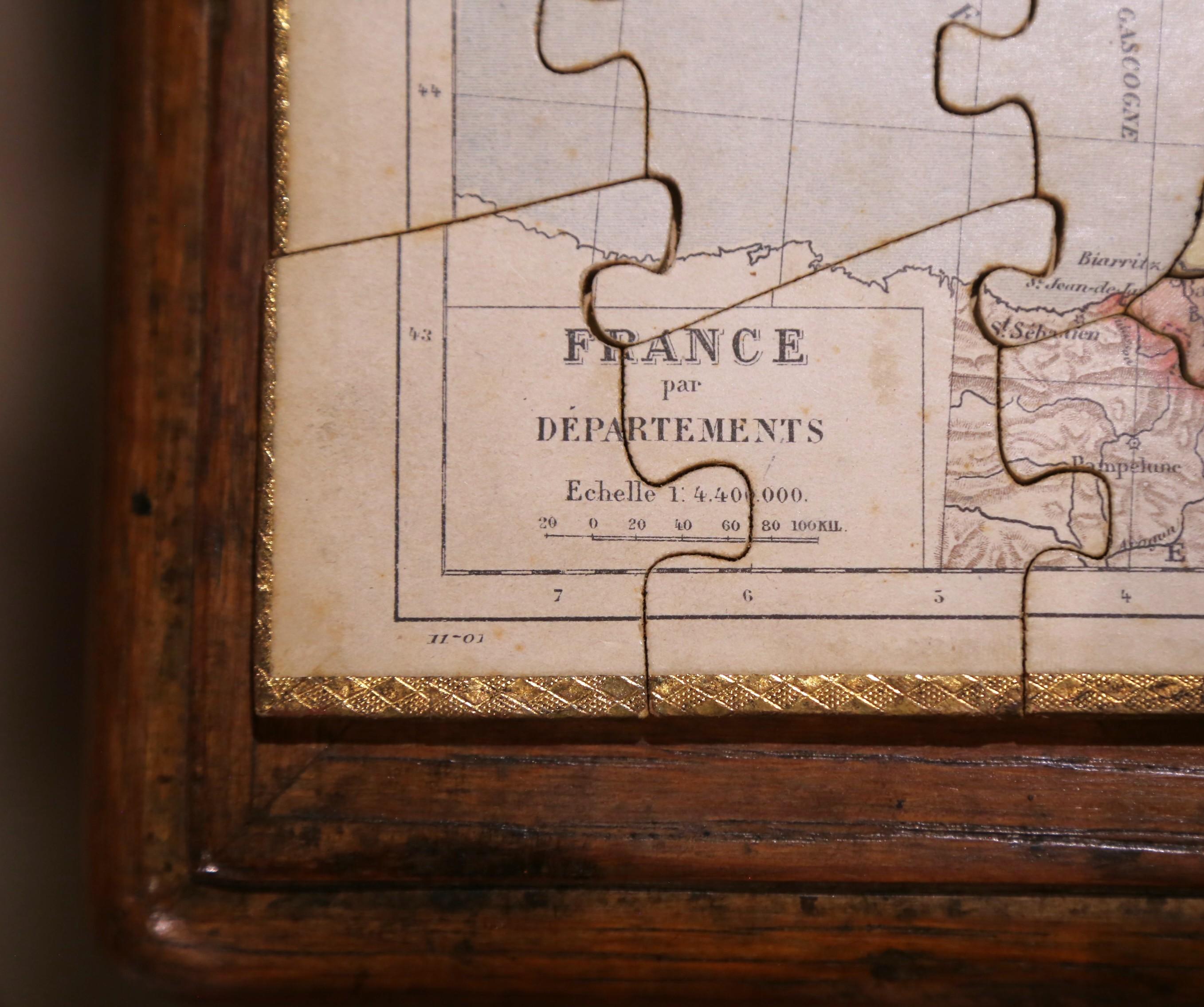French Educational Atlas Geographique Puzzle Box with Maps, Dated 1903 For Sale 3
