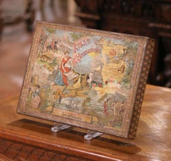 French Educational Atlas Geographique Puzzle Box with Maps, Dated 1903