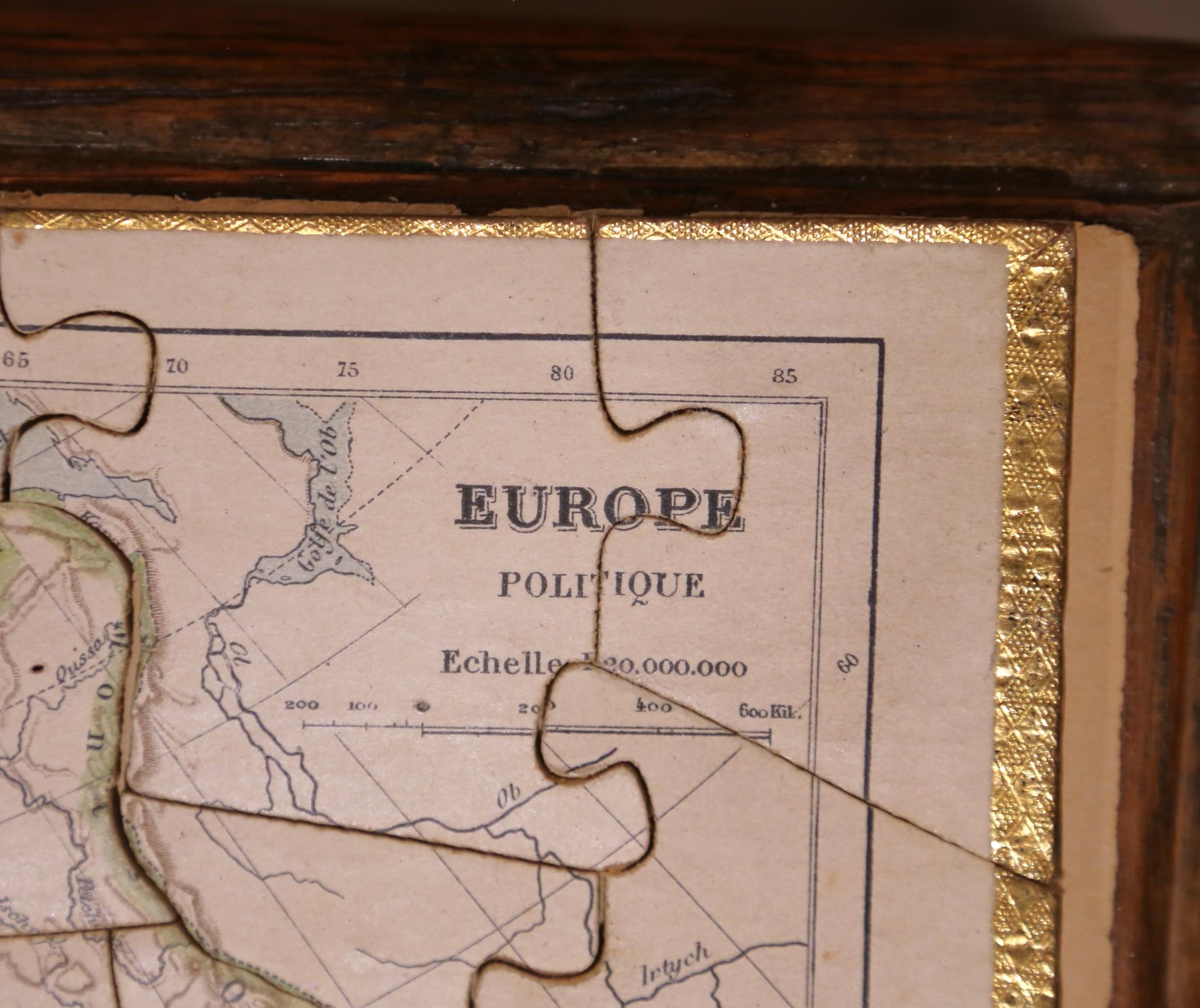 French Educational Atlas Geographique Puzzle Box with Maps, Dated 1903 For Sale 1