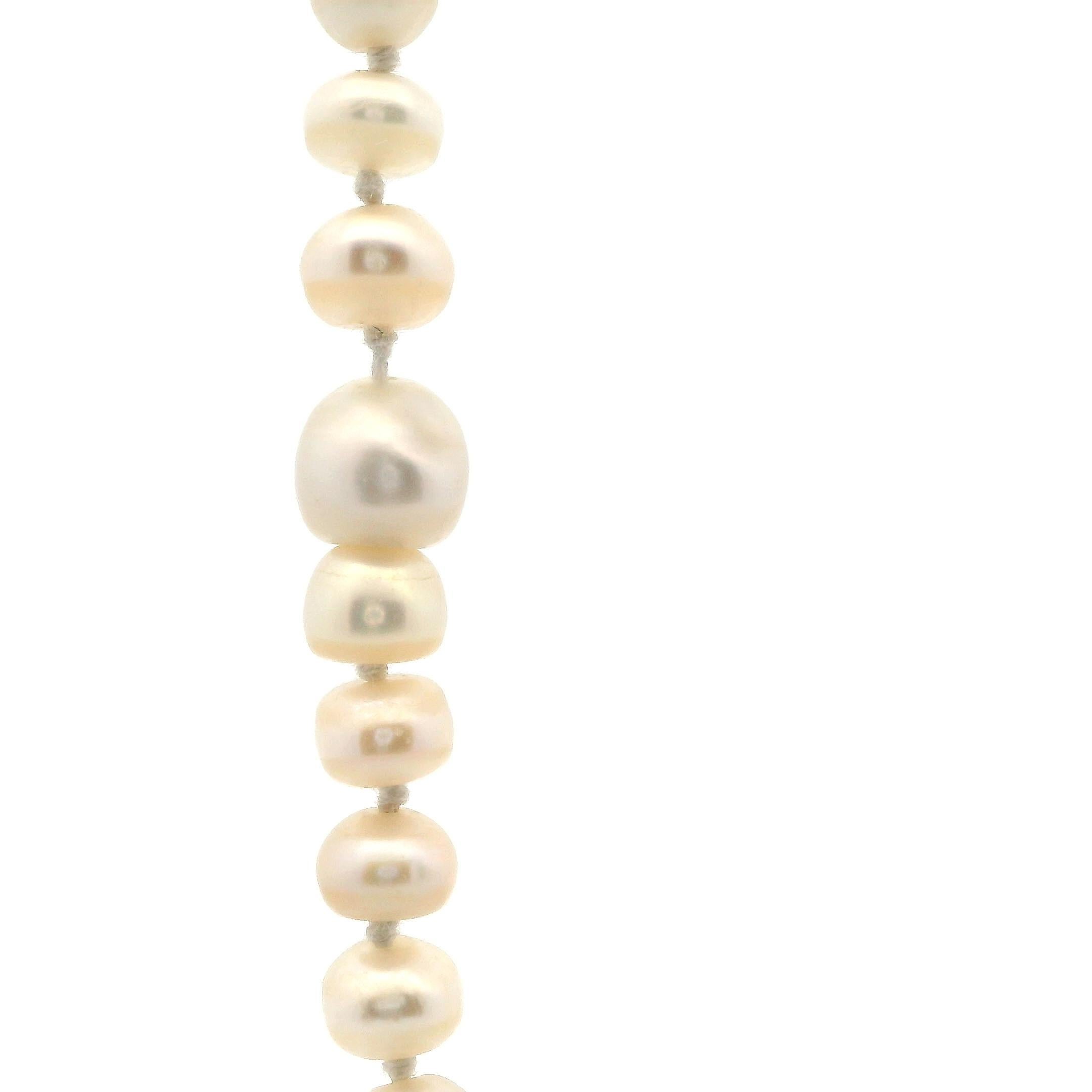 Französische edwardianische Naturperlen-Halskette aus 18 Karat Gold mit Diamanten und Rubinen für Damen oder Herren im Angebot