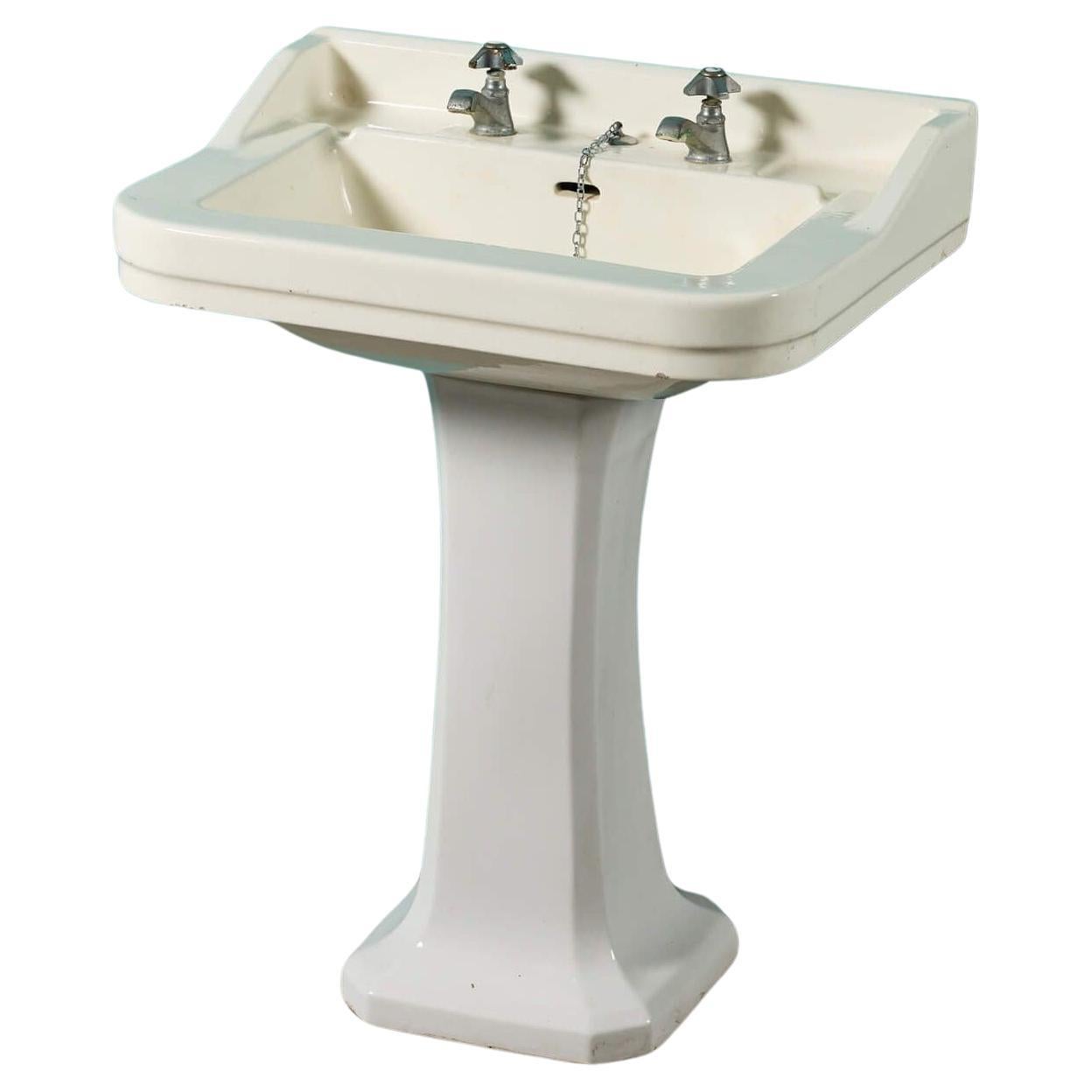 French Edwardian Style Pedestal Basin