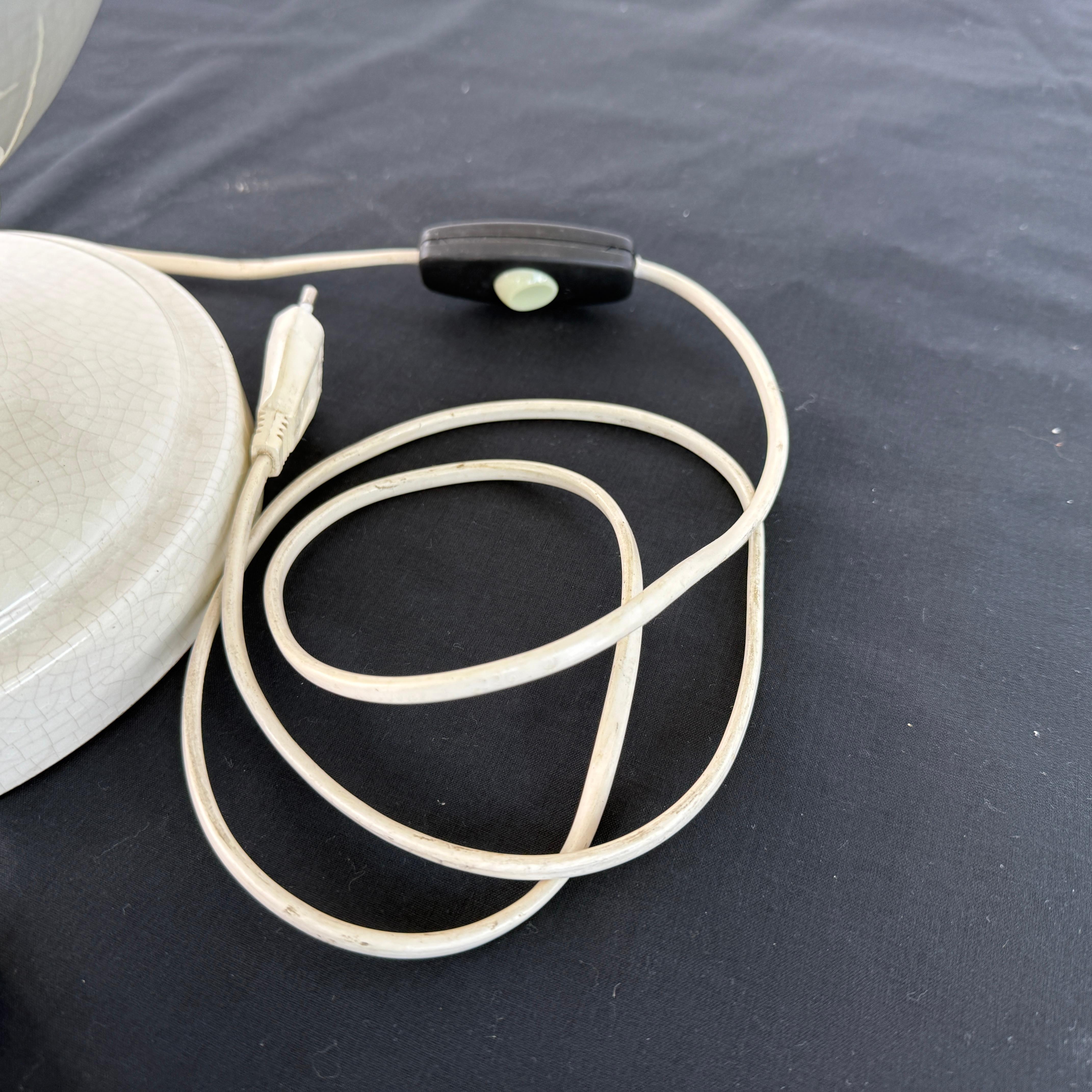 French Egg Ceramic Table Lamp For Sale 1