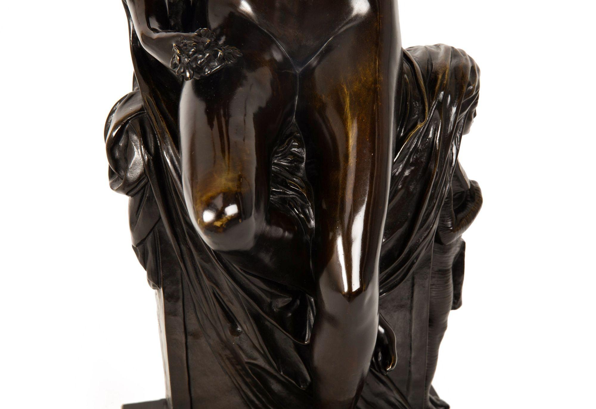 Escultura egipcia francesa de bronce 