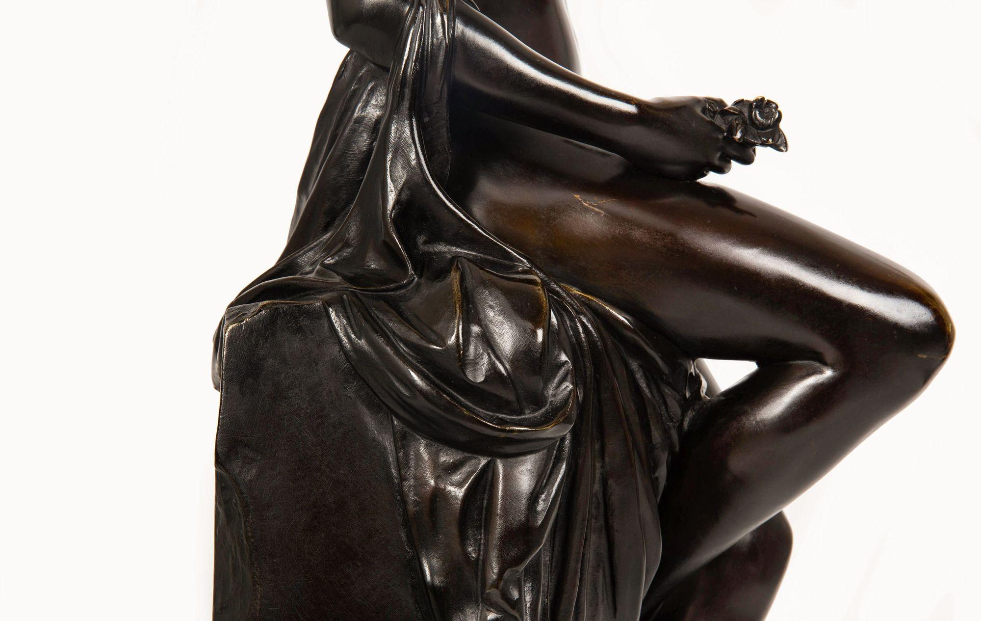 Escultura egipcia francesa de bronce 
