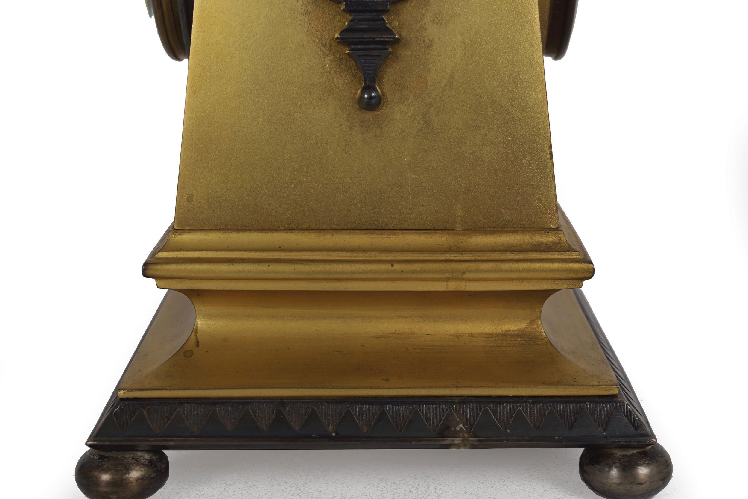 French Egyptian Revival Antique Bronze Mantel Clock with Sphinx, circa 1890 13