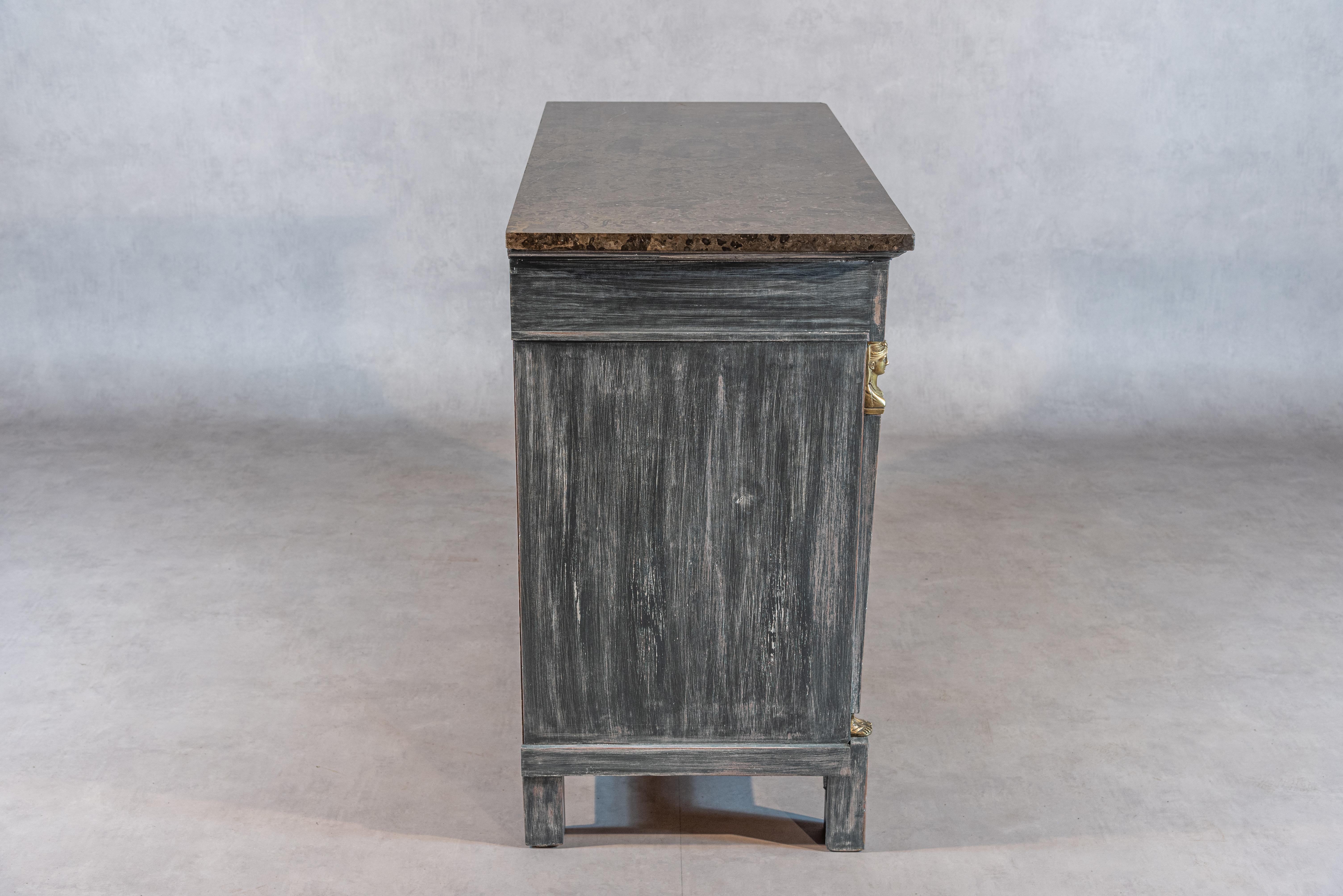 French Egyptian Revival Period Commode In Good Condition In San Antonio, TX