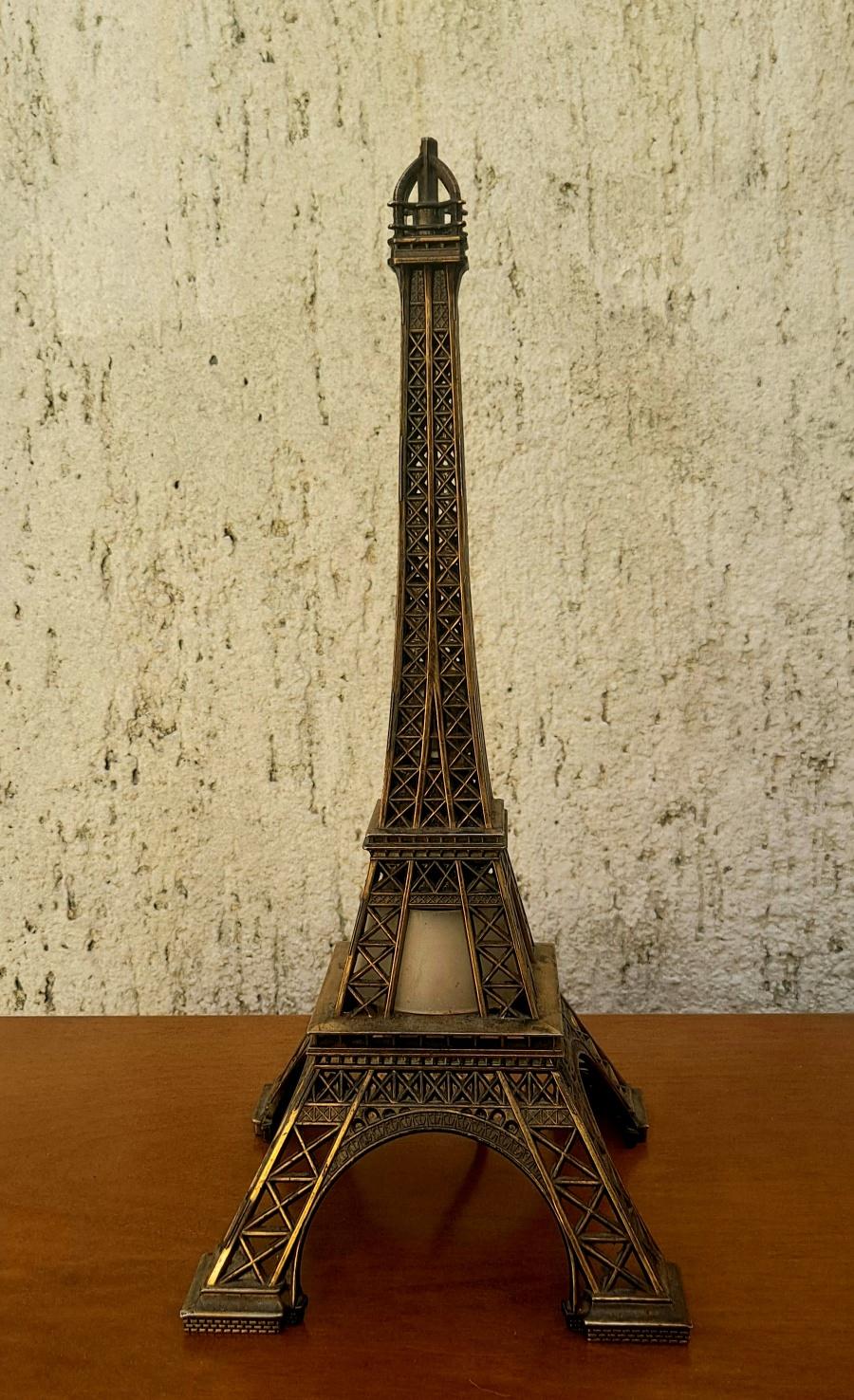 Eiffel Tower brass table lamp .