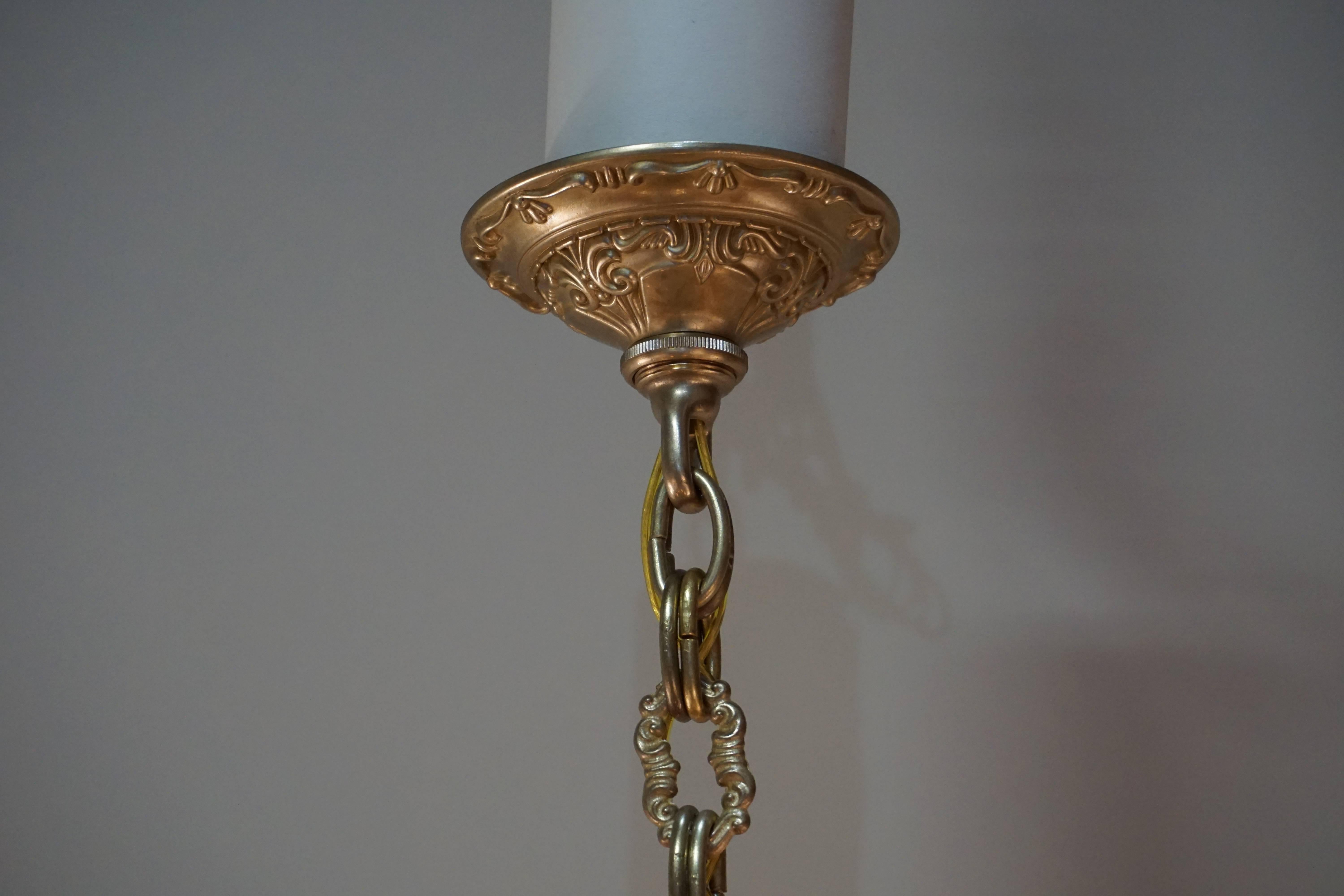 French Eight-Arm Empire Style Bronze Chandelier 2