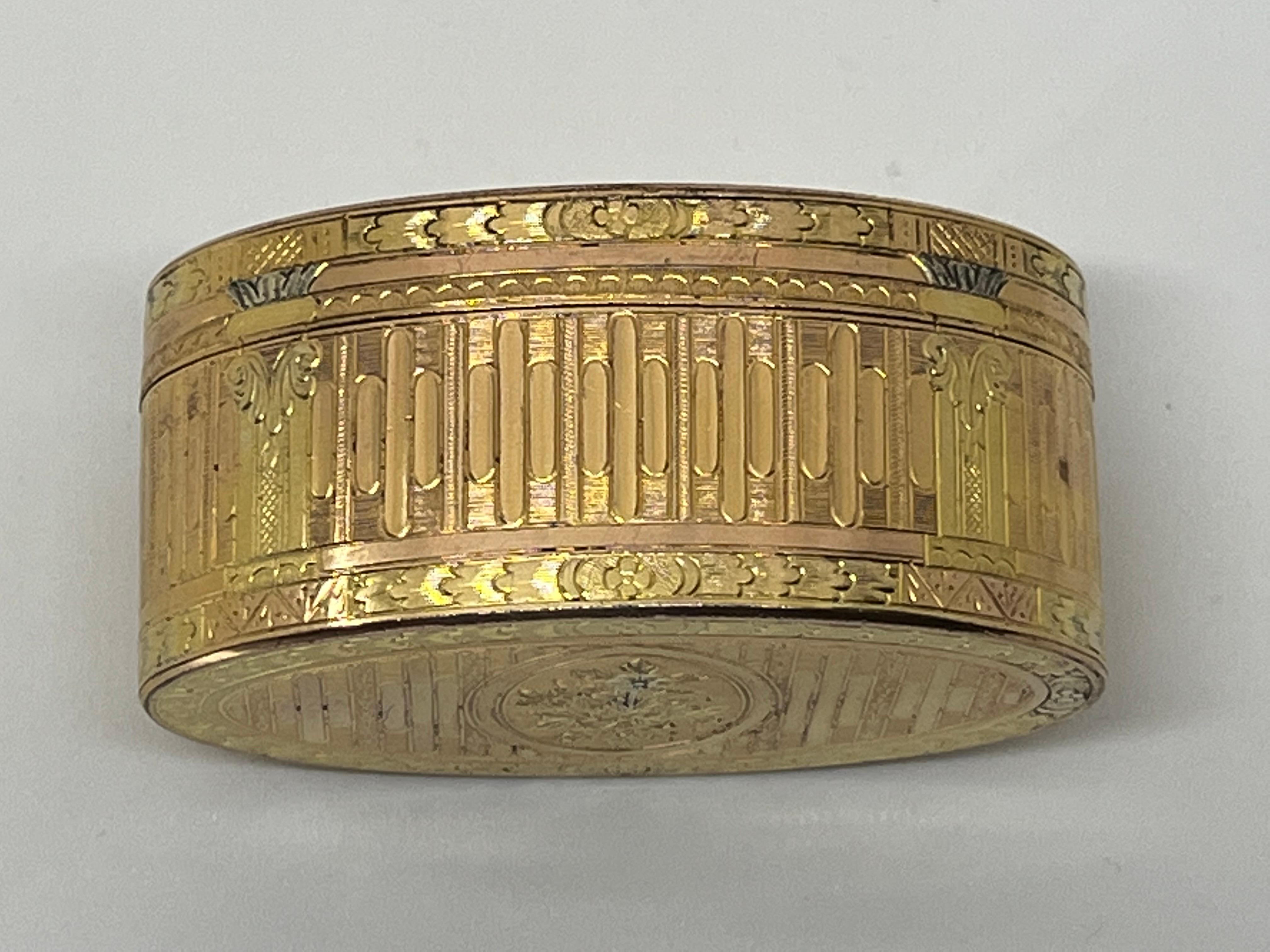 French Eighteenth-Century Silver-Gilt Snuff Box, of Outstanding Quality 1