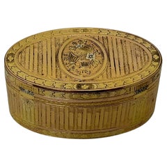 French Eighteenth-Century Silver-Gilt Snuff Box, of Outstanding Quality