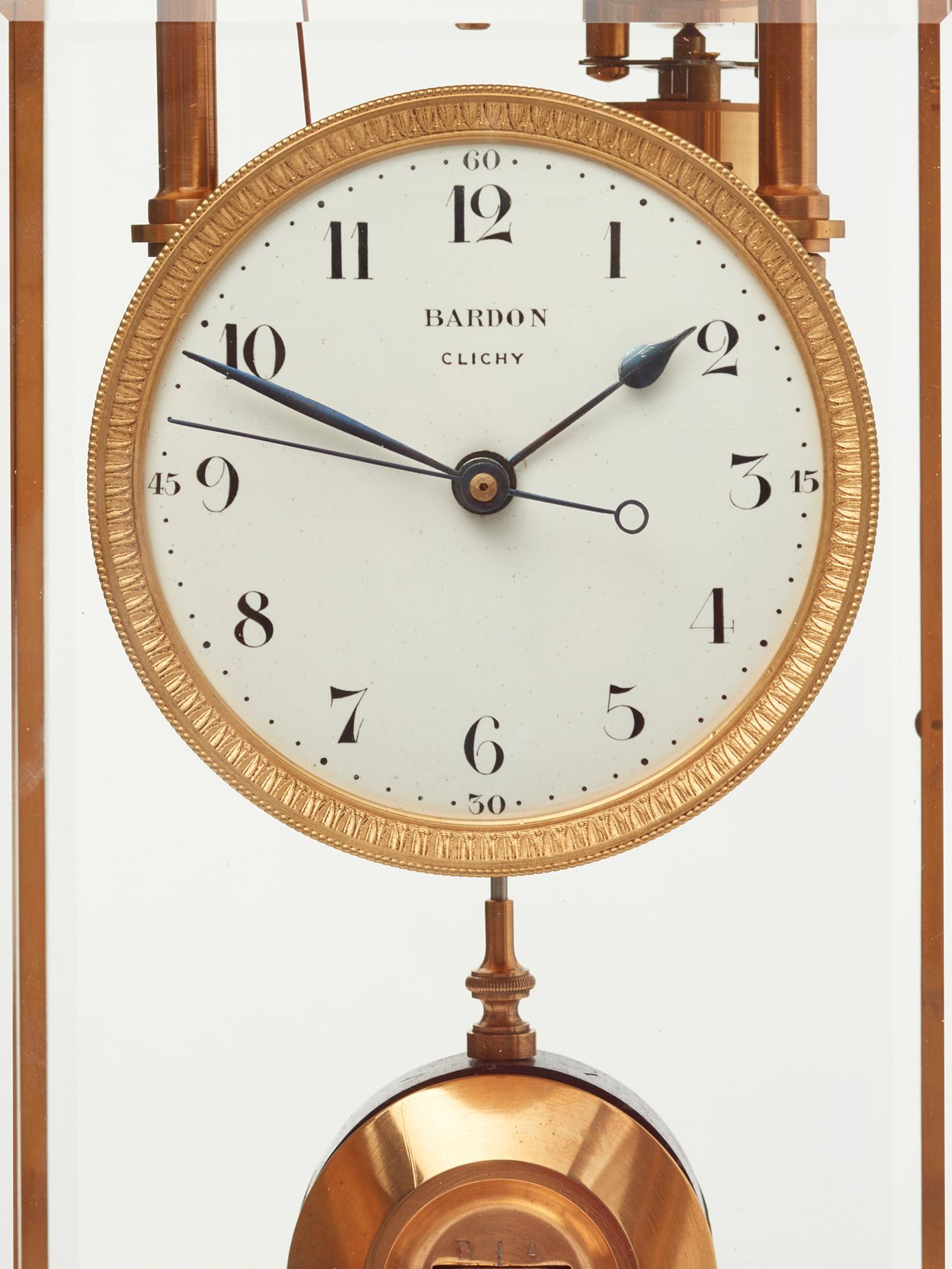 Français Horloge de cheminée française par Bardon Clichy  en vente