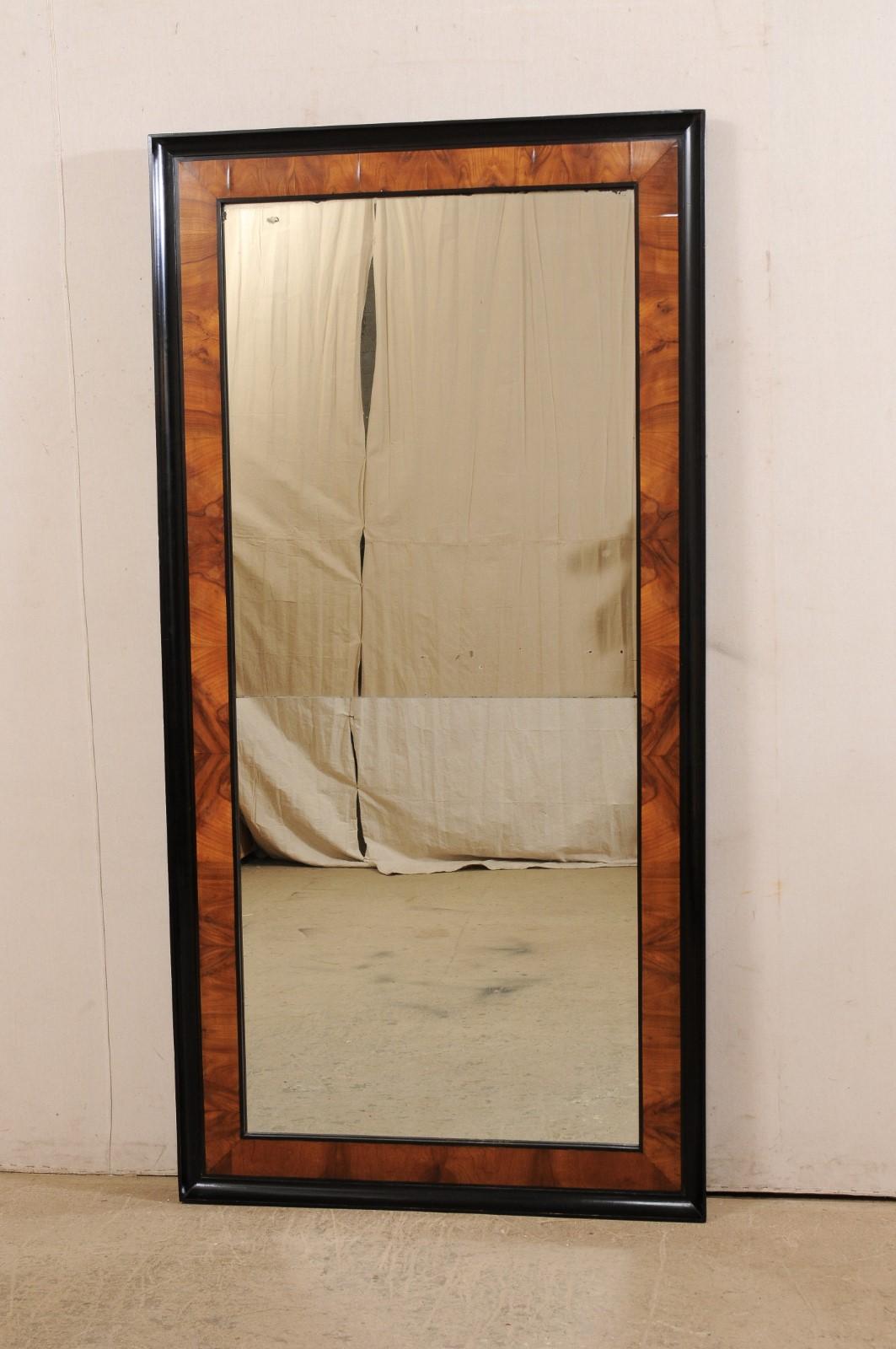 French Elegant Two-Tone 7 Ft. Tall Mirror, 19th Century In Good Condition In Atlanta, GA