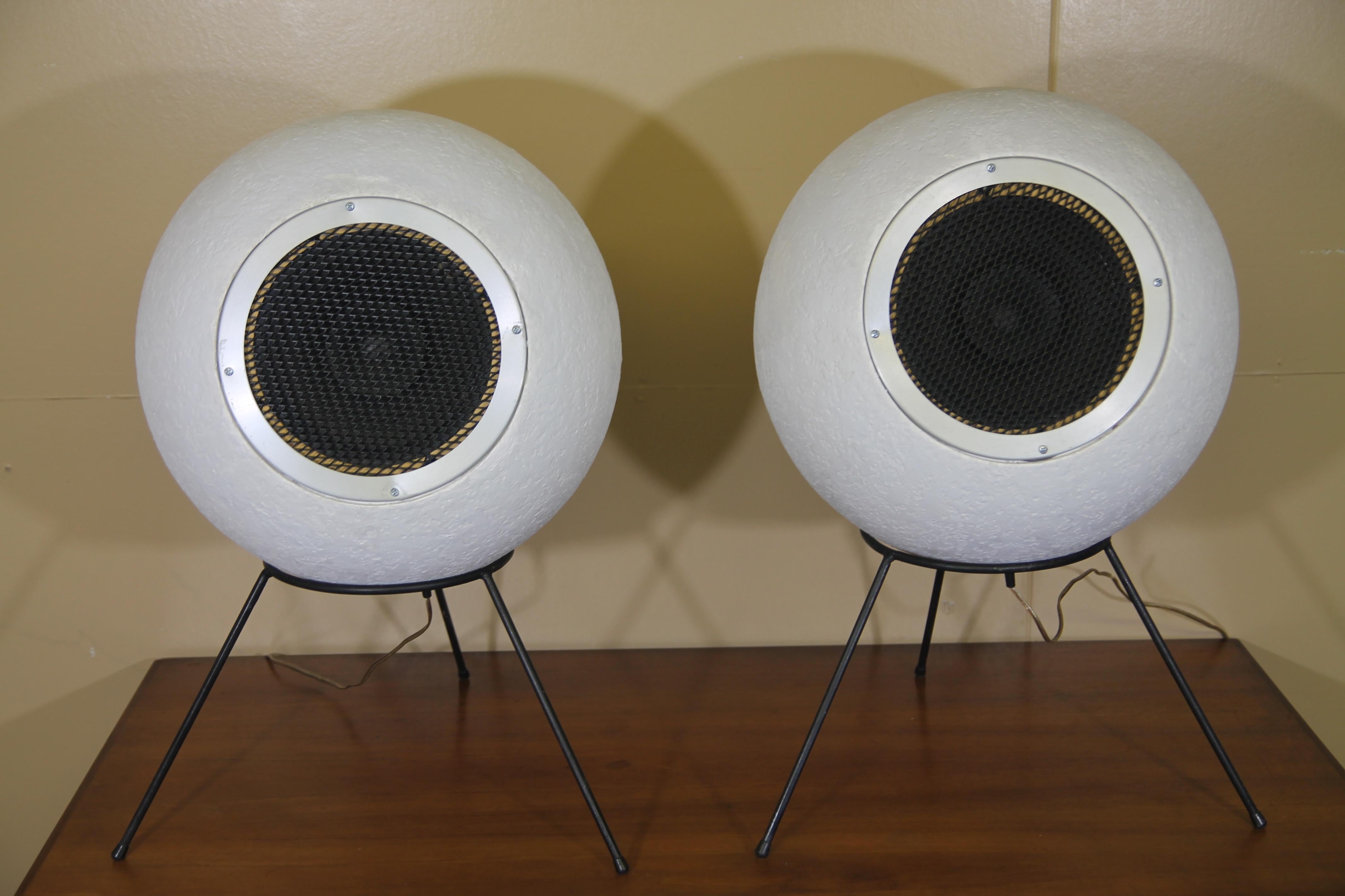 Mid-Century Modern French Elipson AS40 Speakers