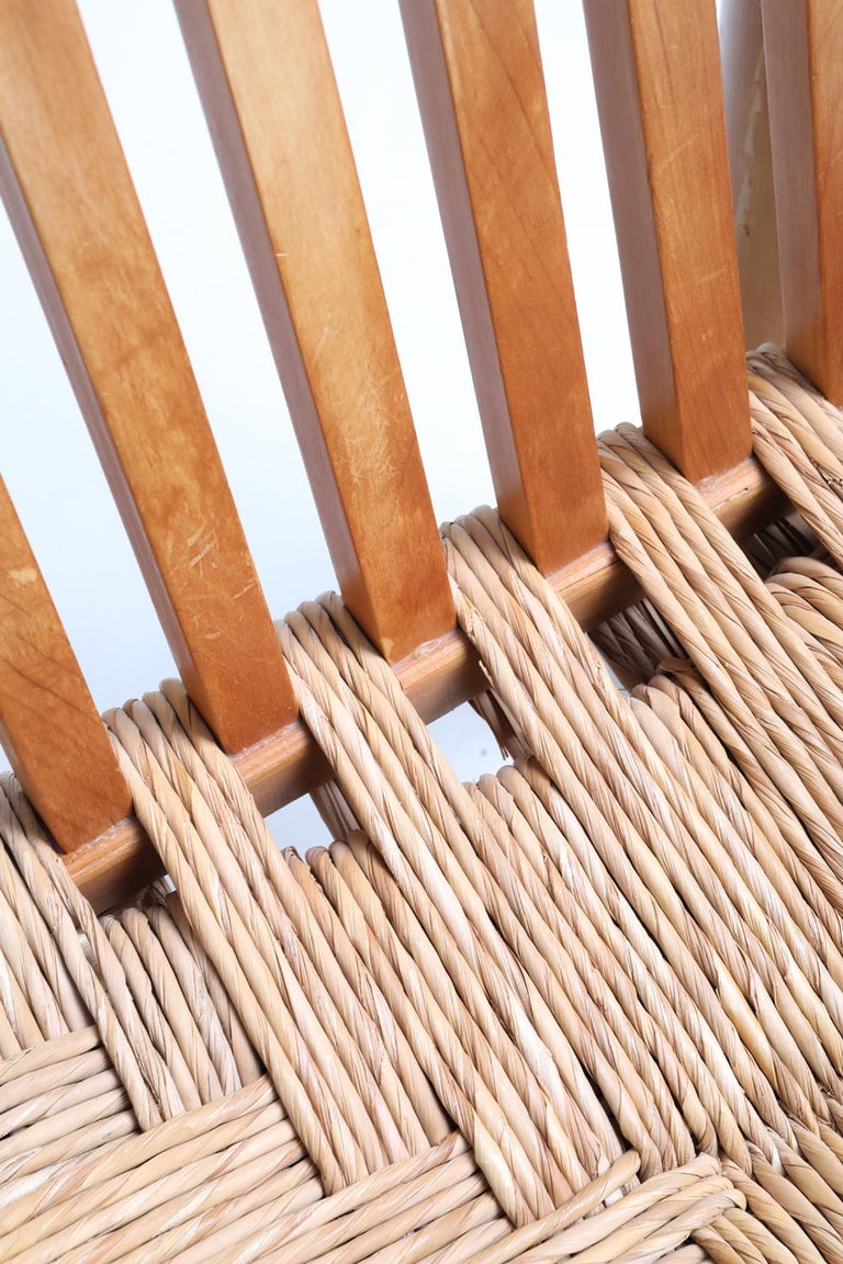 French Elm and Cord Chairs For Sale at 1stDibs