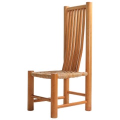 French Elm and Cord Chairs