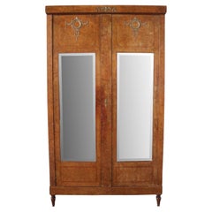 French elm burr & Brass High Armoire Louis XVI Style