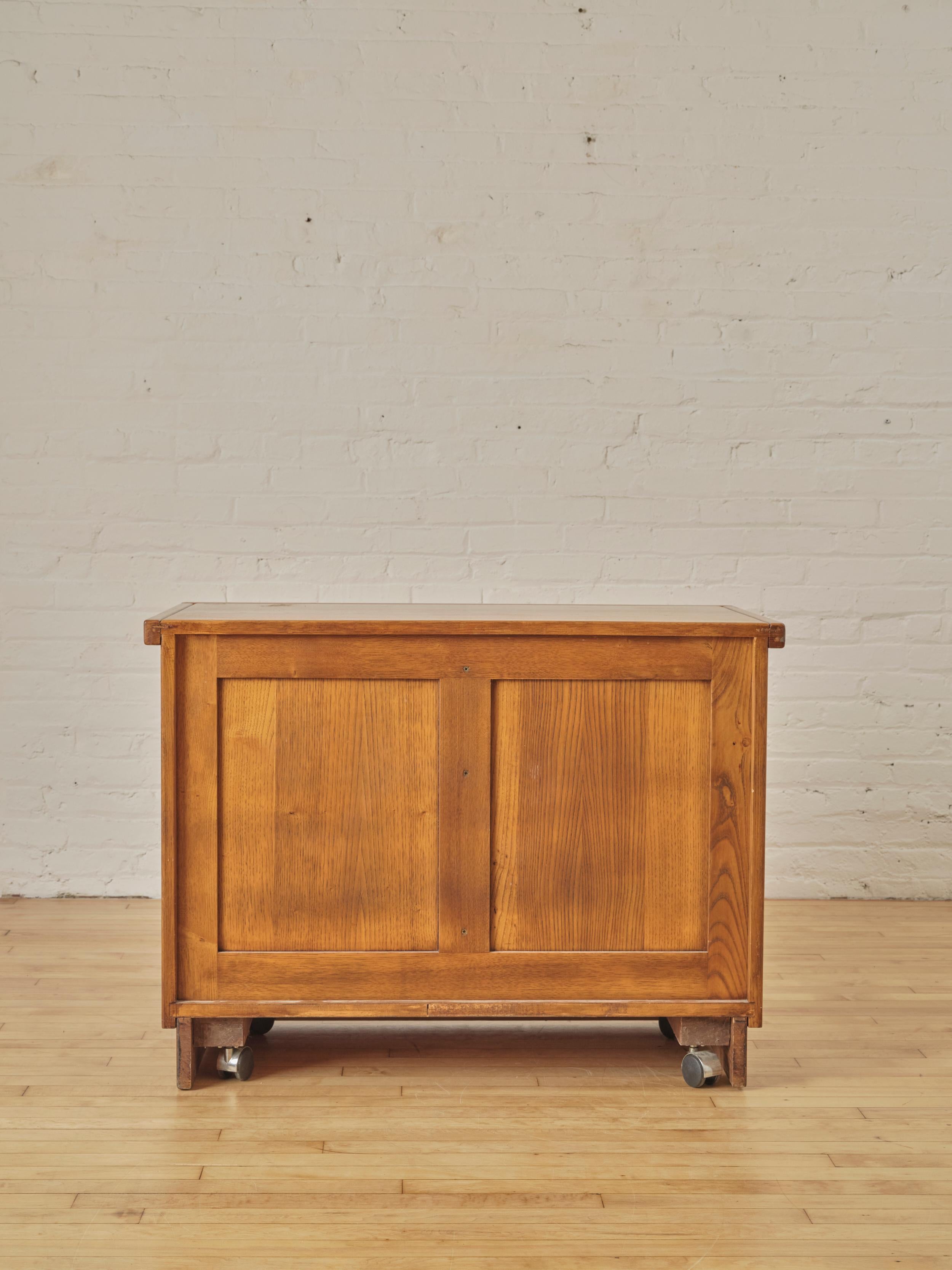 French Elm Cabinet by Maison Regain In Good Condition In Long Island City, NY