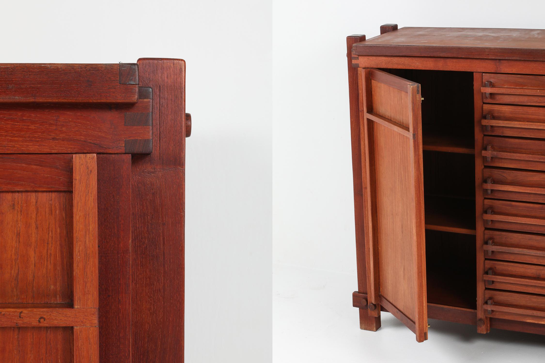 French Elm Cabinet in the Style of Pierre Chapo 4