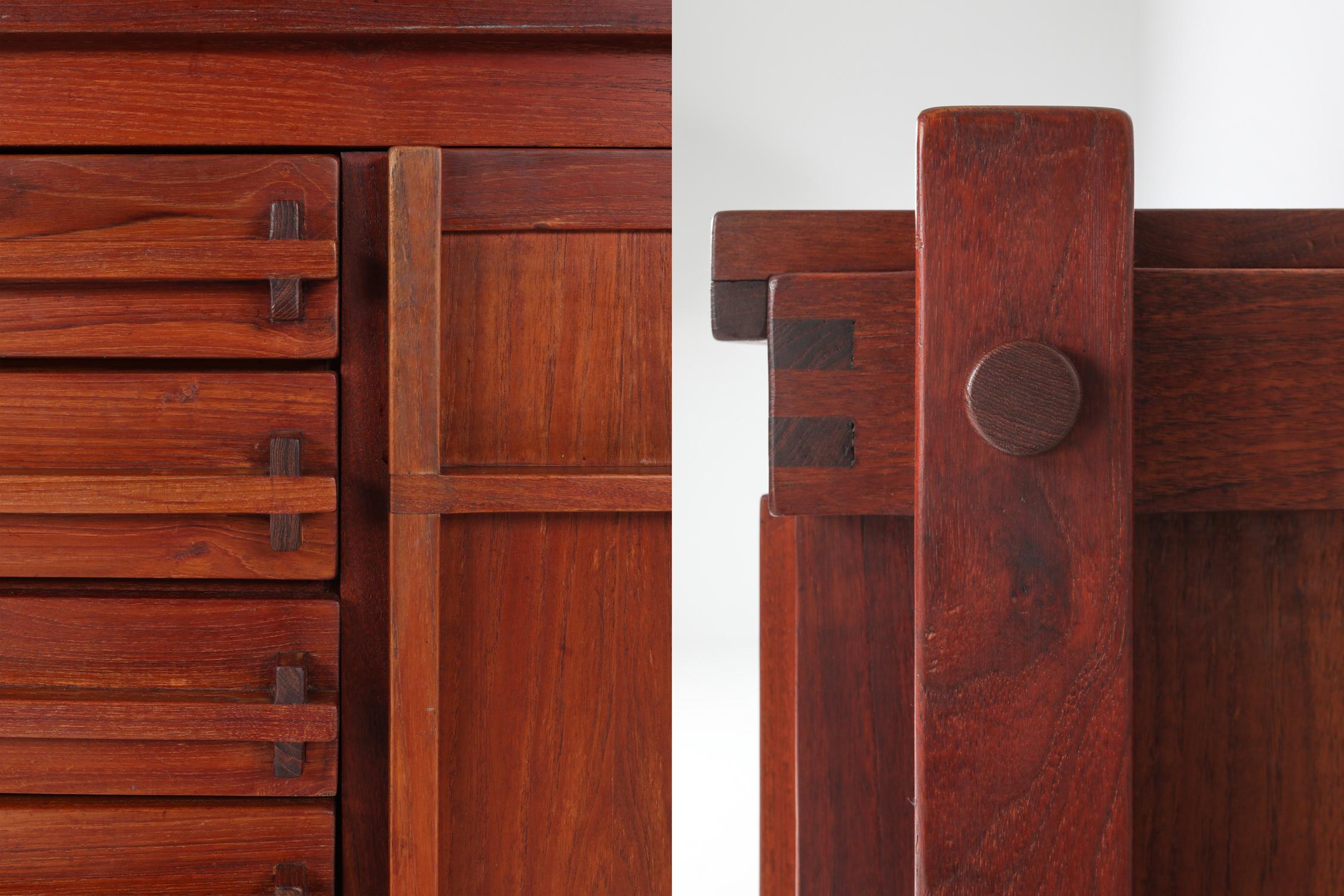 French Elm Cabinet in the Style of Pierre Chapo 5