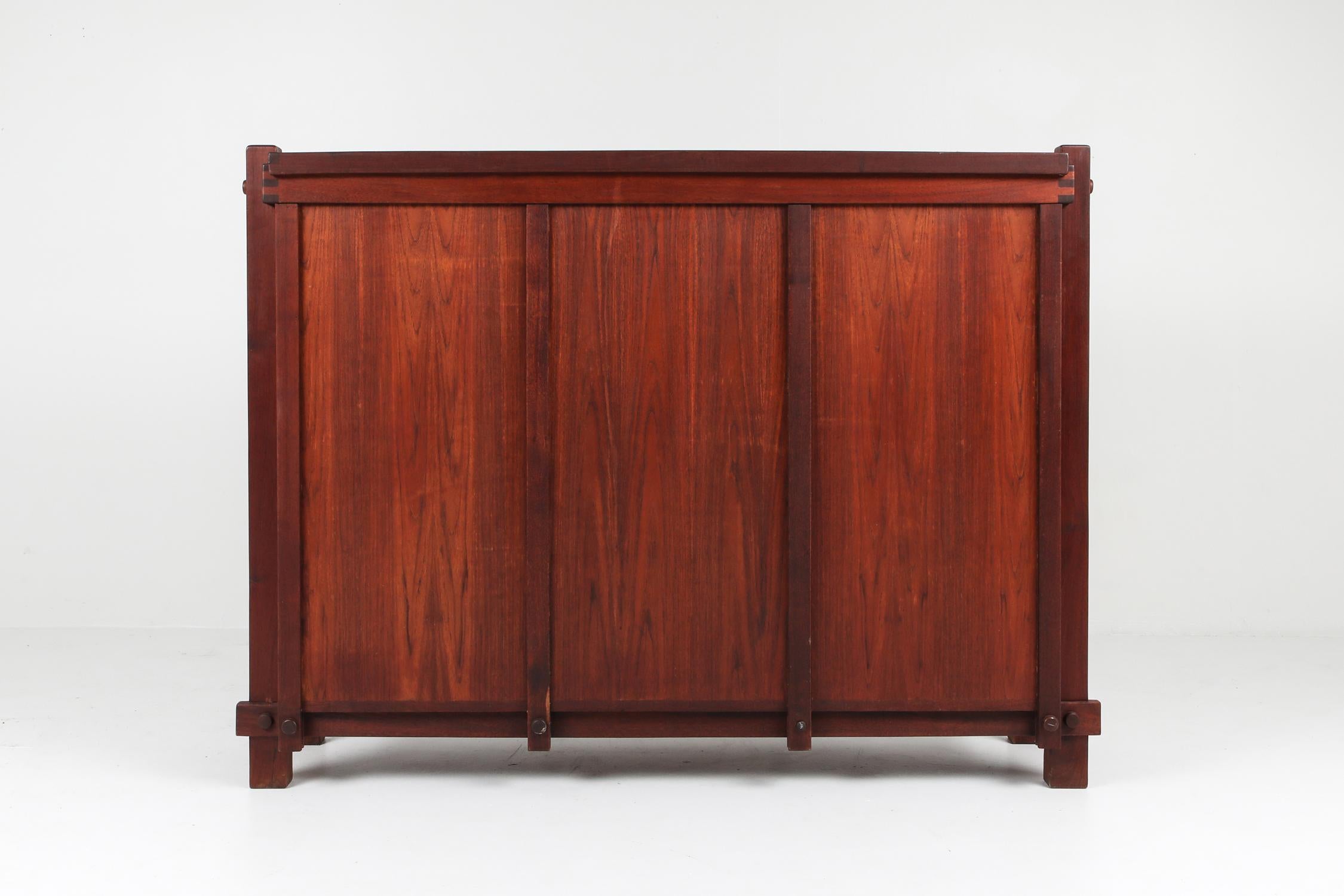 French Elm Cabinet in the Style of Pierre Chapo 1