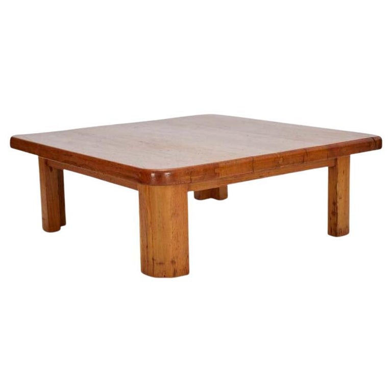 Pierre Chapo–Style Elm Coffee Table, 1960s