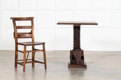 French Elm Corkscrew Side Table