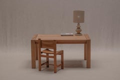 Set da scrivania in olmo francese - Maison Regain, anni '70
