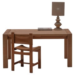 Set da scrivania in olmo francese - Maison Regain, anni '70