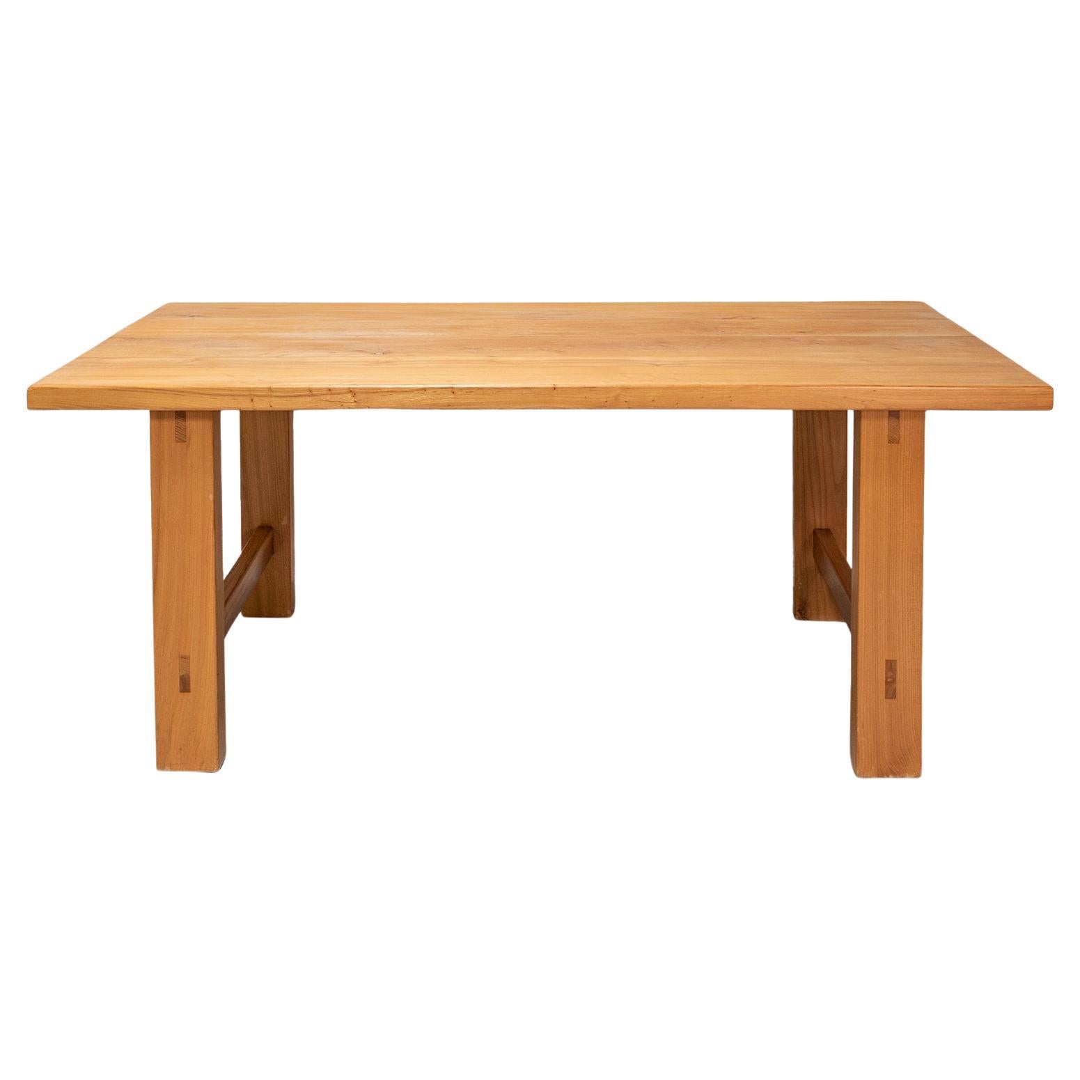 French Elm Dining Table by Maison Regain For Sale