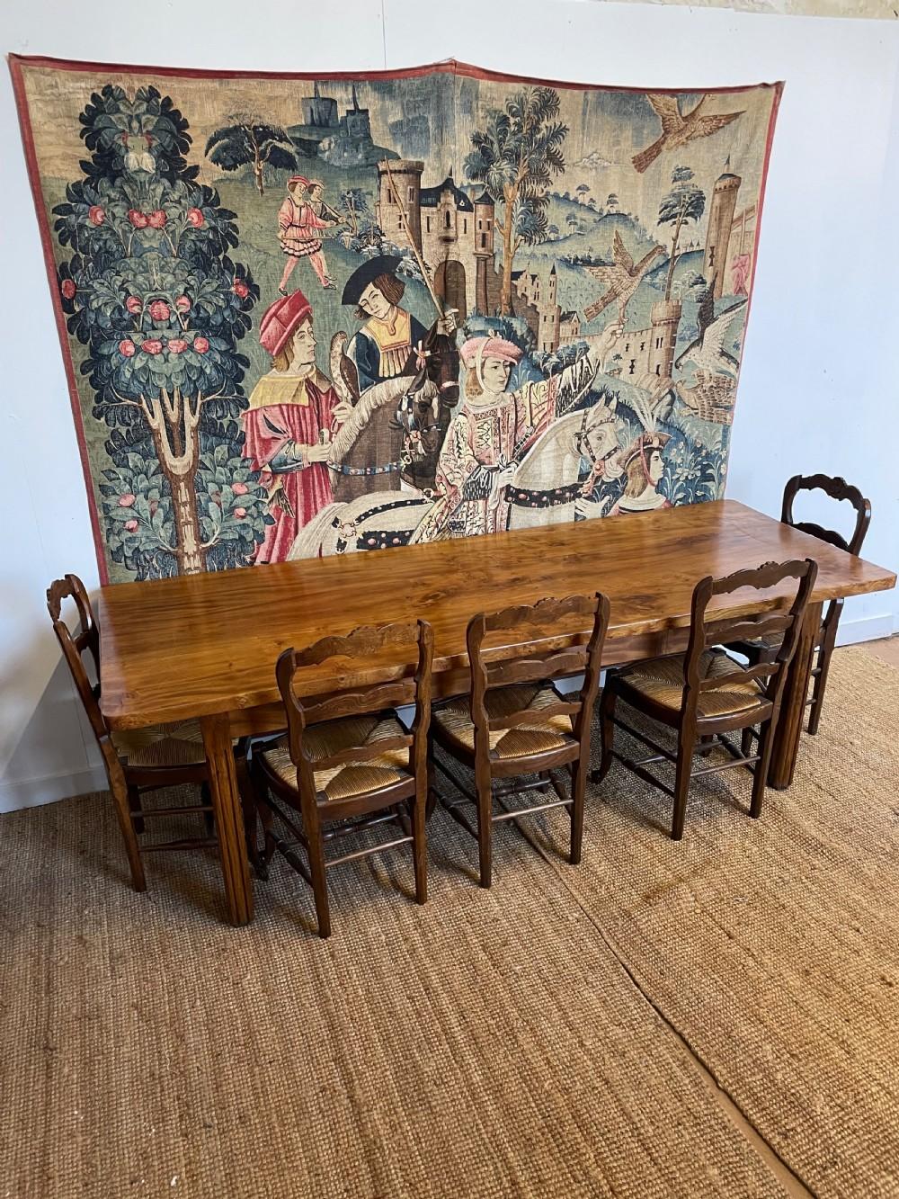 Table de ferme en orme français 8 places en vente 2